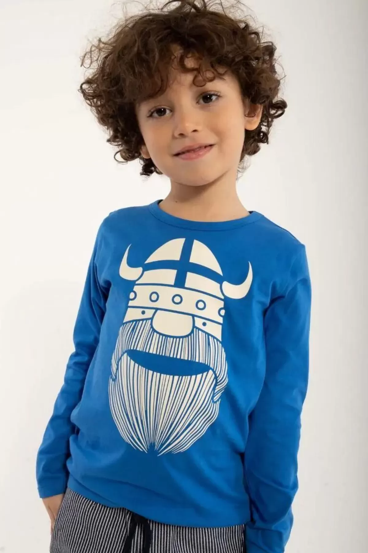 Hot Danebasic Longsleeve Blue Erik Kinder Hemden Und Shirts