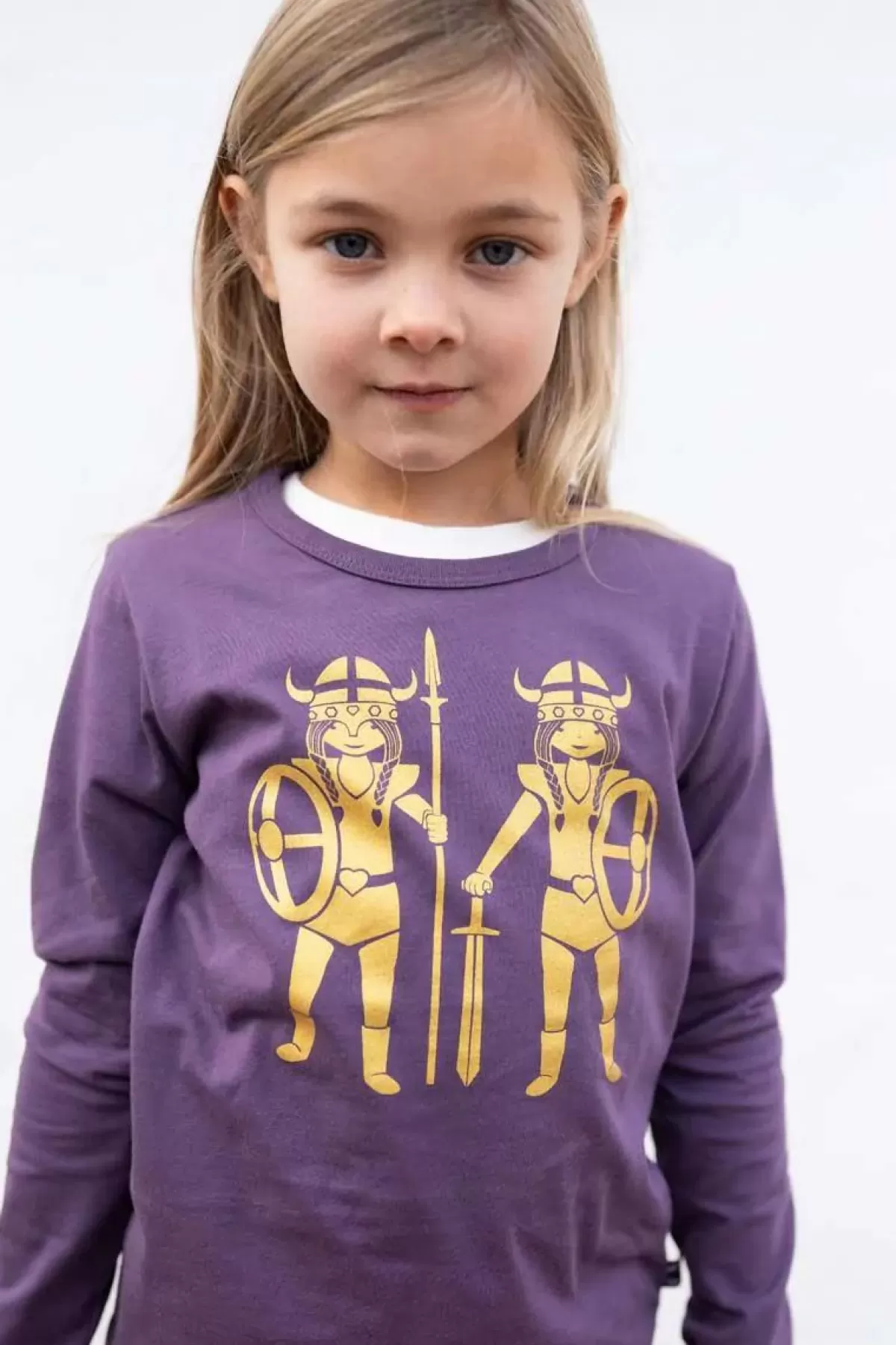 Hot Danebasic Longsleeve Grey Viola Double Trouble Kinder Hemden Und Shirts
