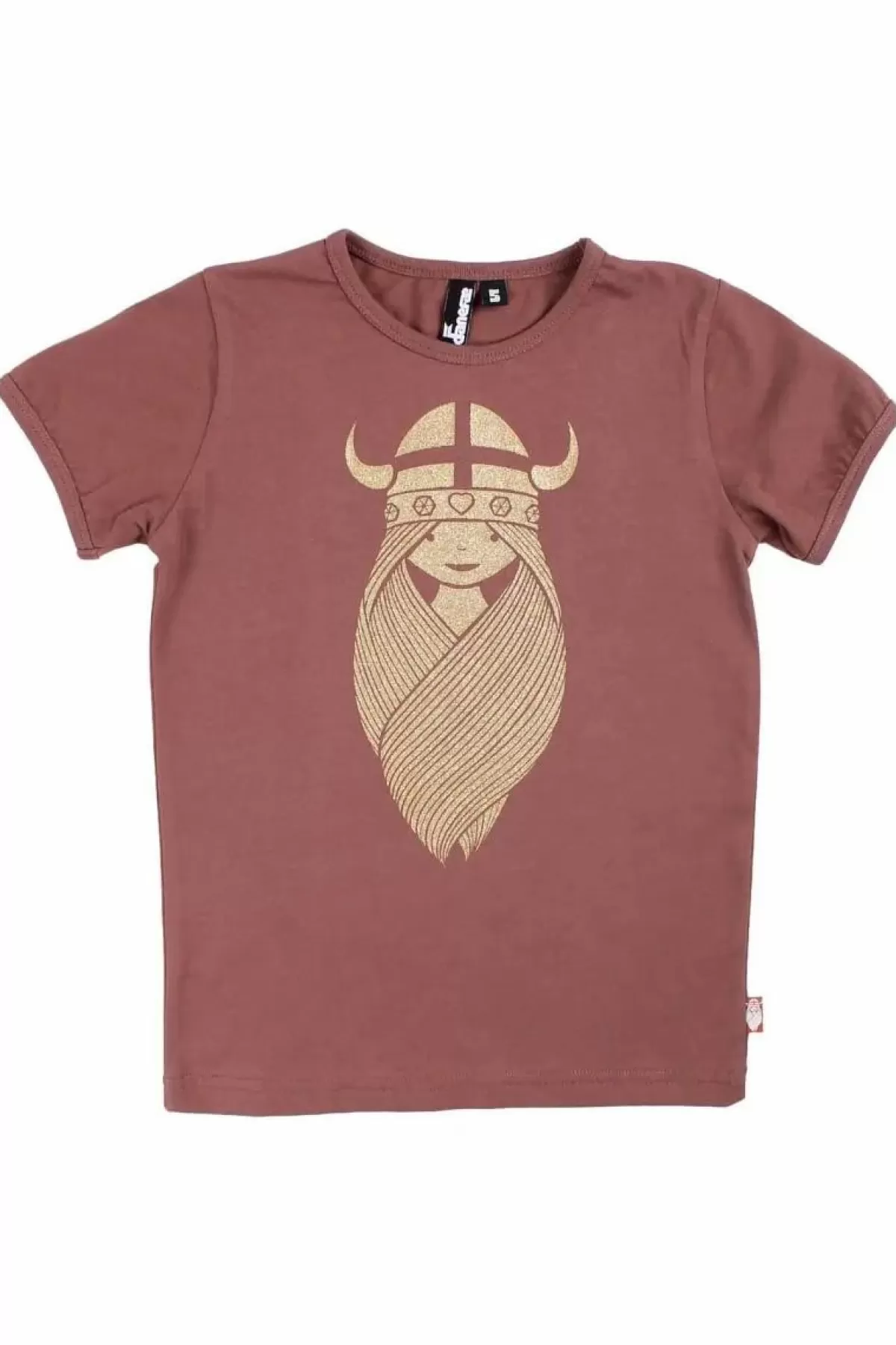 Sale Danebasic Ss Beige Rose Freja (Glitter) Kinder T-Shirts