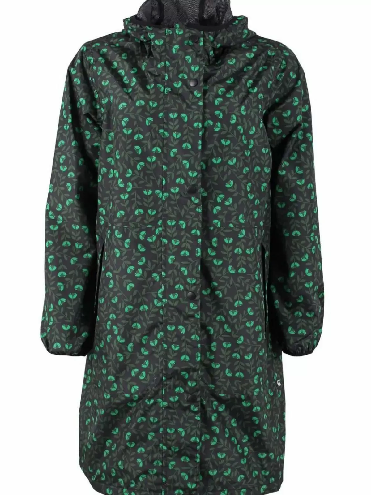 Danefæ Regenjacken>Danedith Rainjacket Black/Khaki Fleurie