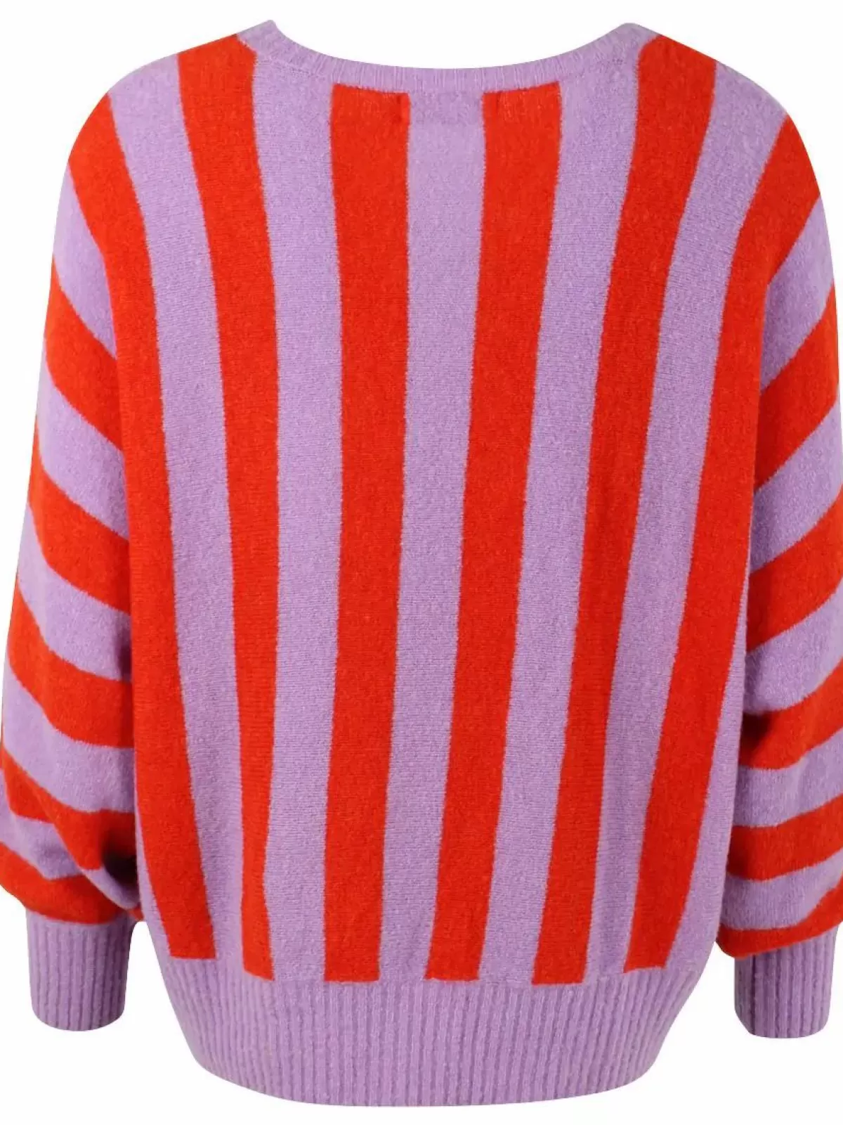 Danefæ Strickwaren>Danegenerous Wool Sweater Soft Viola/Bright Red