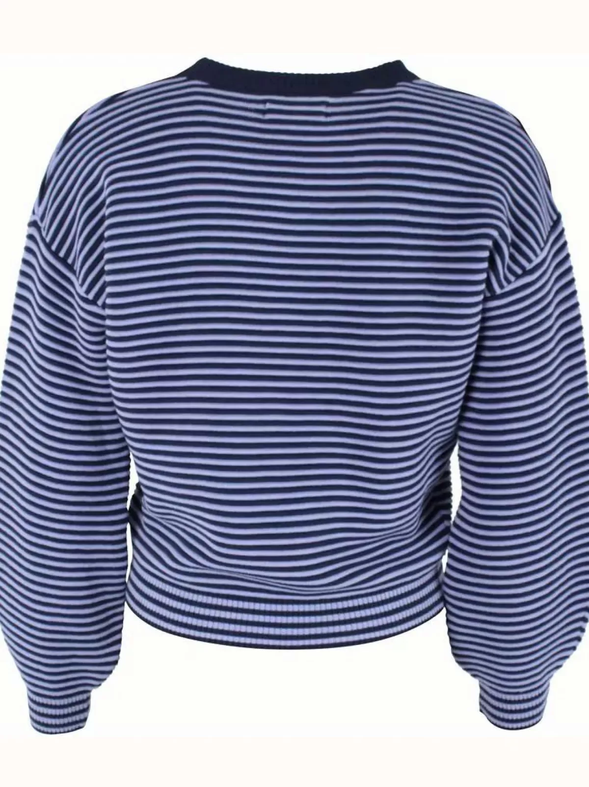 Danefæ Strickwaren>Danegold 3D Crotchet Knit Sweater Dark Navy/Ice Viola