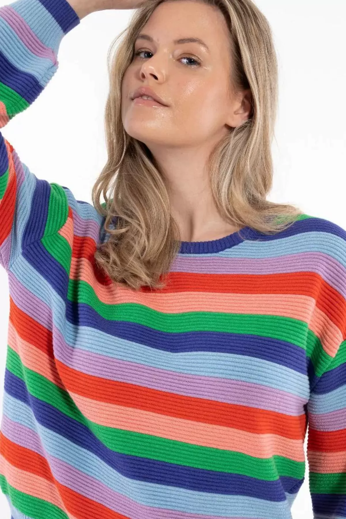 Danefæ Strickwaren>Danegold 3D Crotchet Knit Sweater Multicolor 1