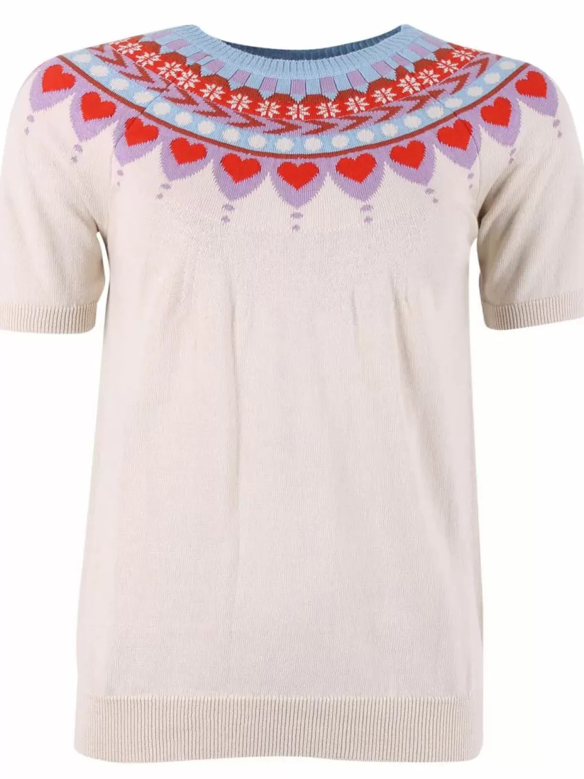 Danefæ Strickwaren>Danehope Cotton Knit Sweater Tee Chalk