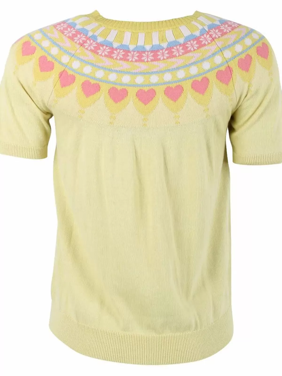 Danefæ Strickwaren>Danehope Cotton Knit Sweater Tee Pale Yellow
