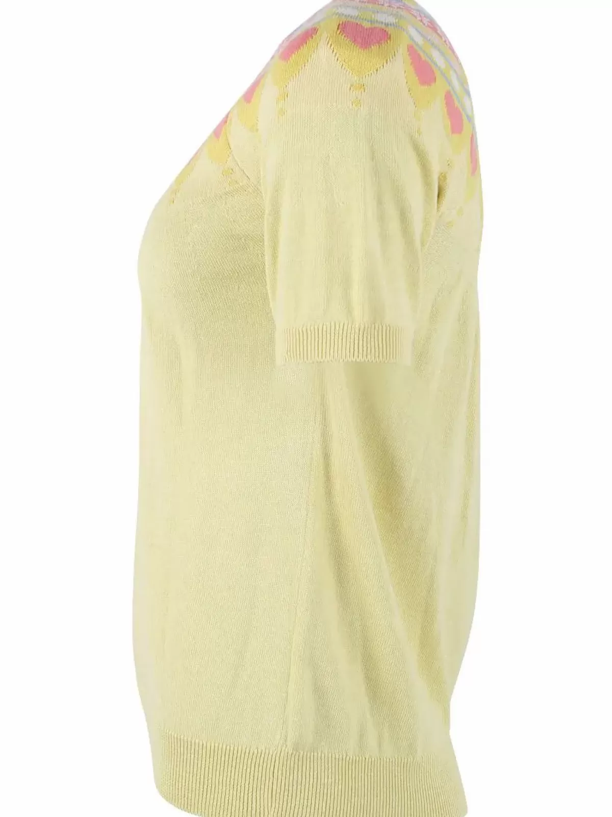 Danefæ Strickwaren>Danehope Cotton Knit Sweater Tee Pale Yellow