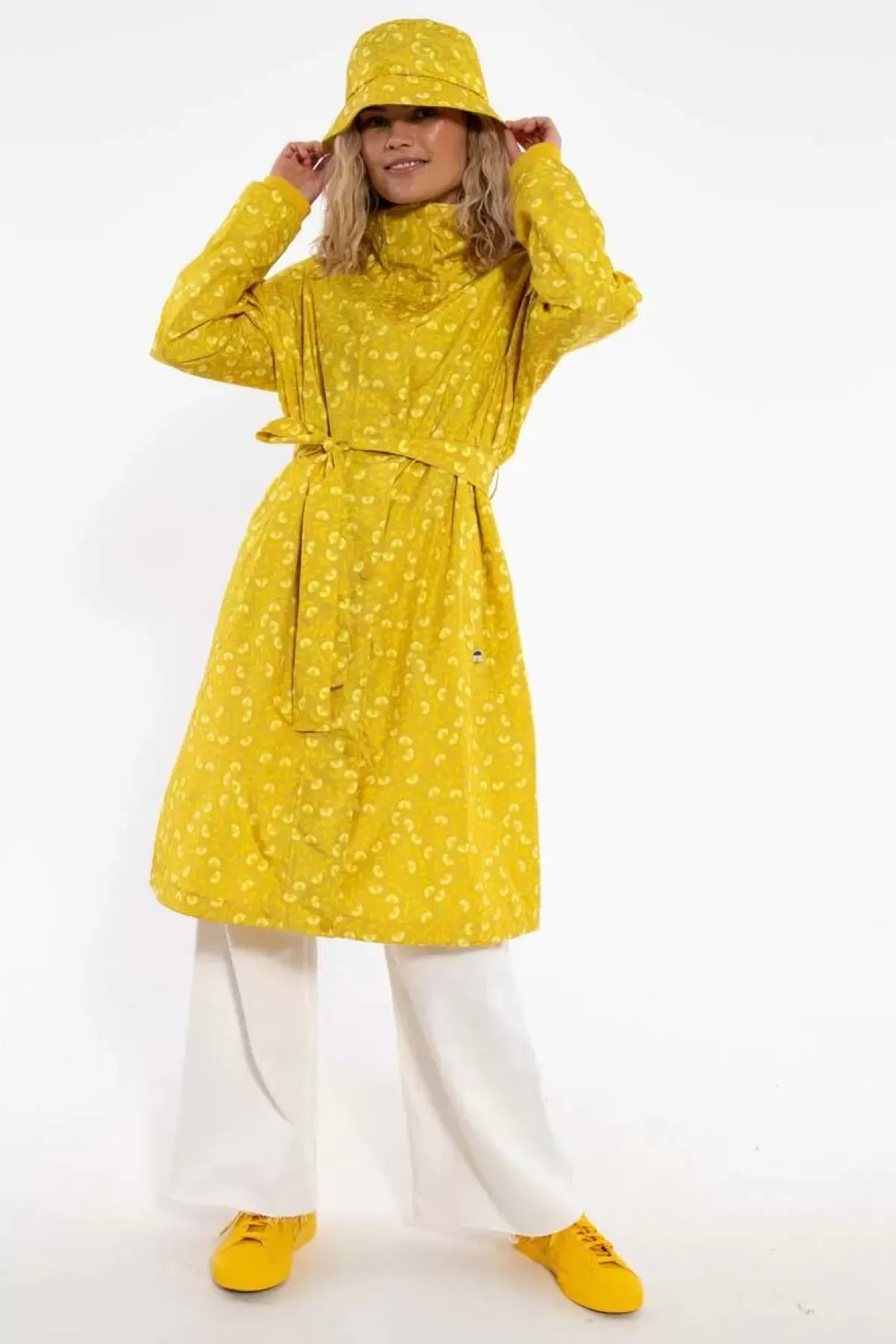Danefæ Regenjacken>Danelisabeth Raincoat Dark Yellow Fleurie