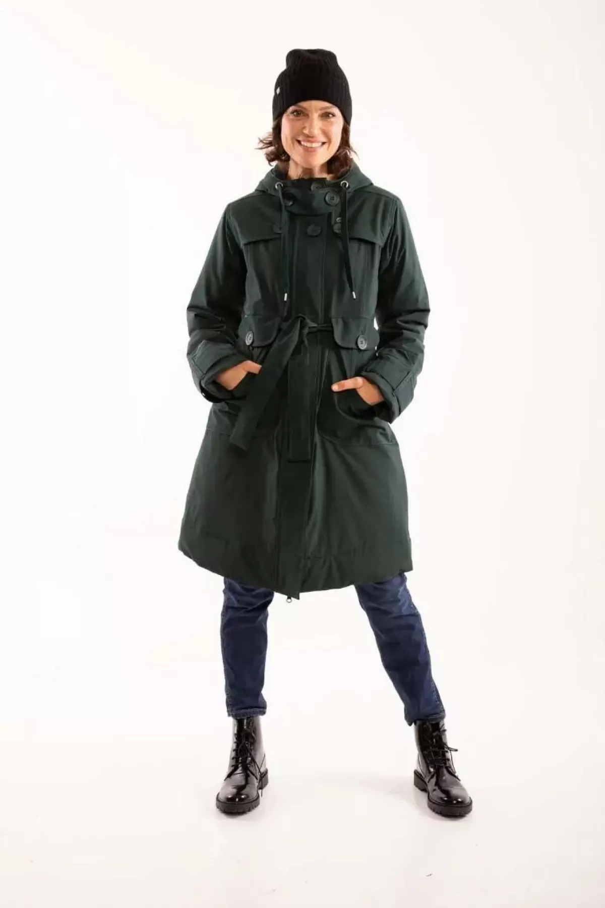Danefæ Winterjacken>Danelse Stretch Winter Jacket Black Green