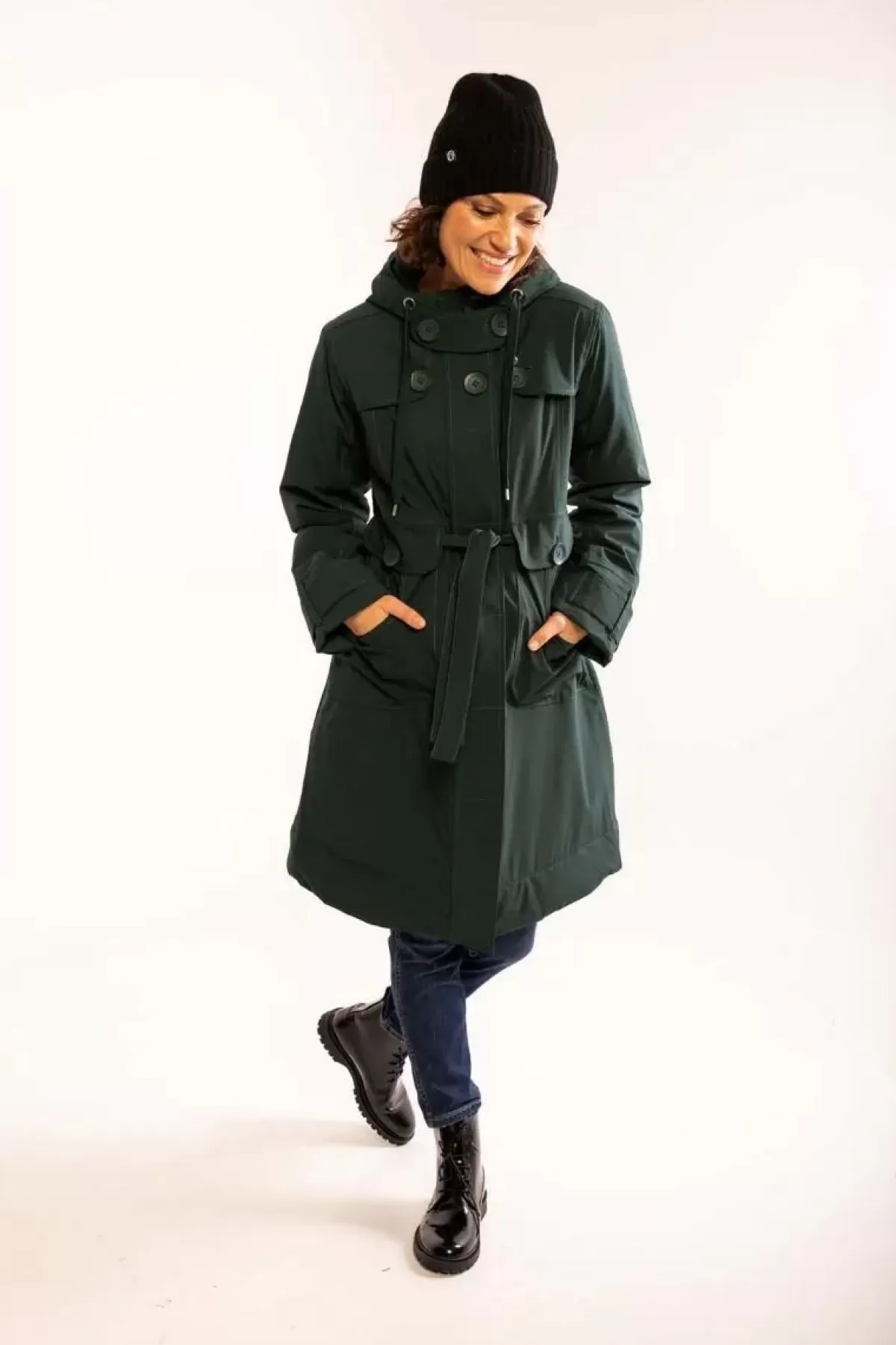 Danefæ Winterjacken>Danelse Stretch Winter Jacket Black Green