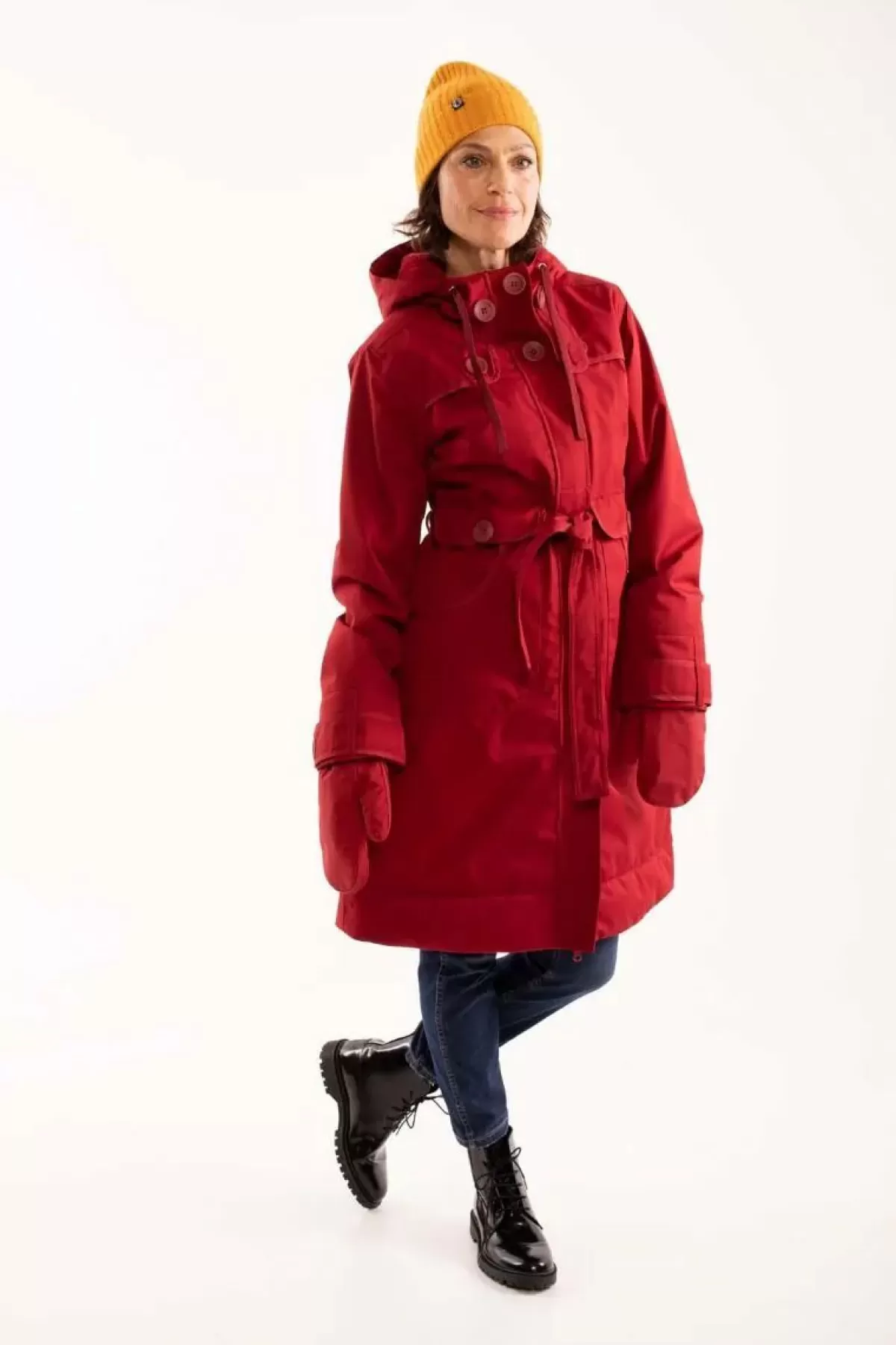 Danefæ Winterjacken>Danelse Stretch Winter Jacket Dark Red