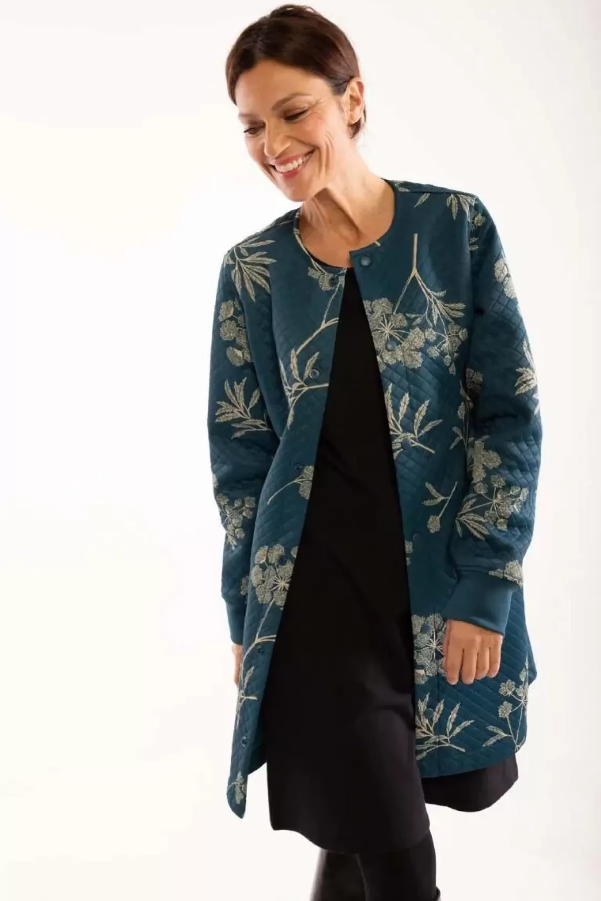 Danefæ Thermokleidung>Danemaude Thermo Coat Stone Blue Hemlock