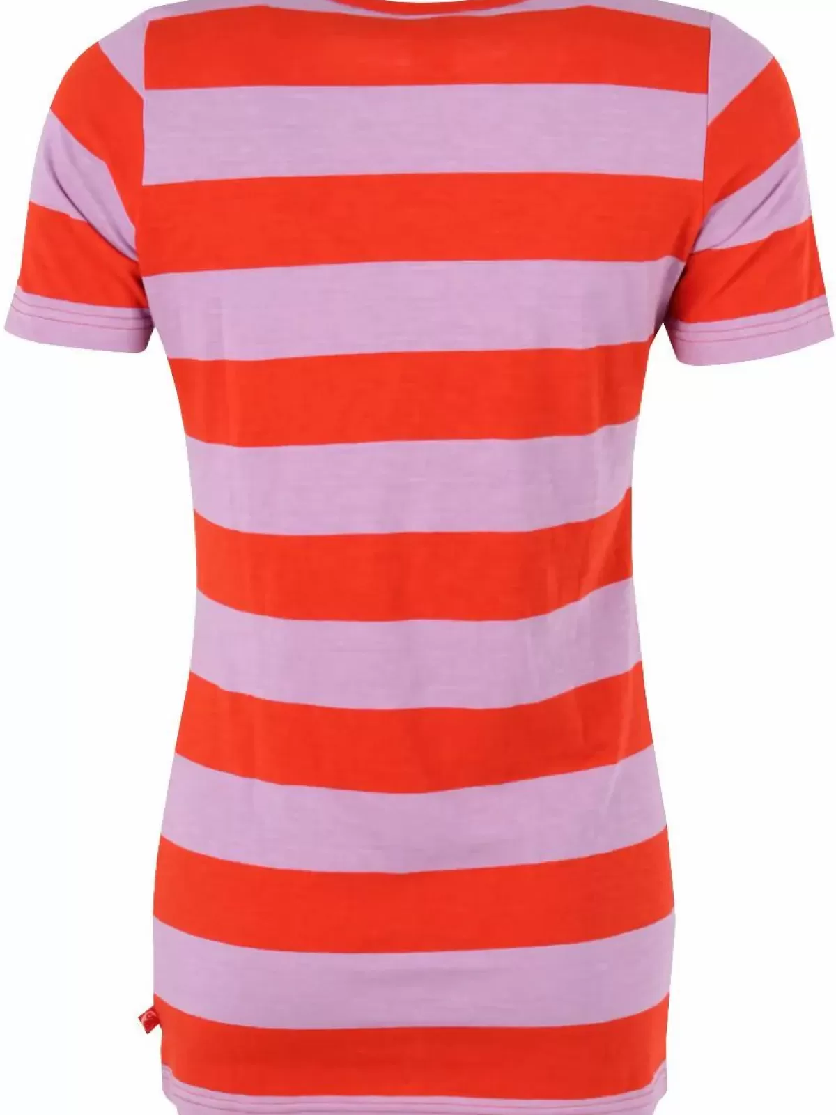 Danefæ T-Shirts>Danemy Slub Jersey Tee Bright Red/Soft Viola