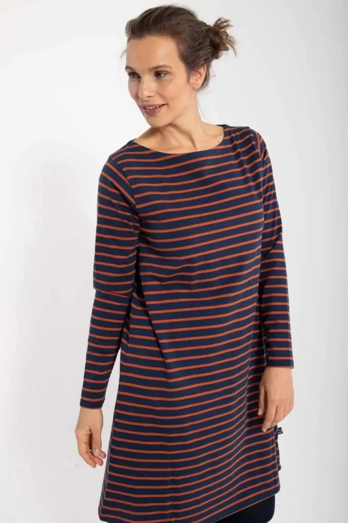Danefæ Kleider>Danenassau Dress Marine/Brick