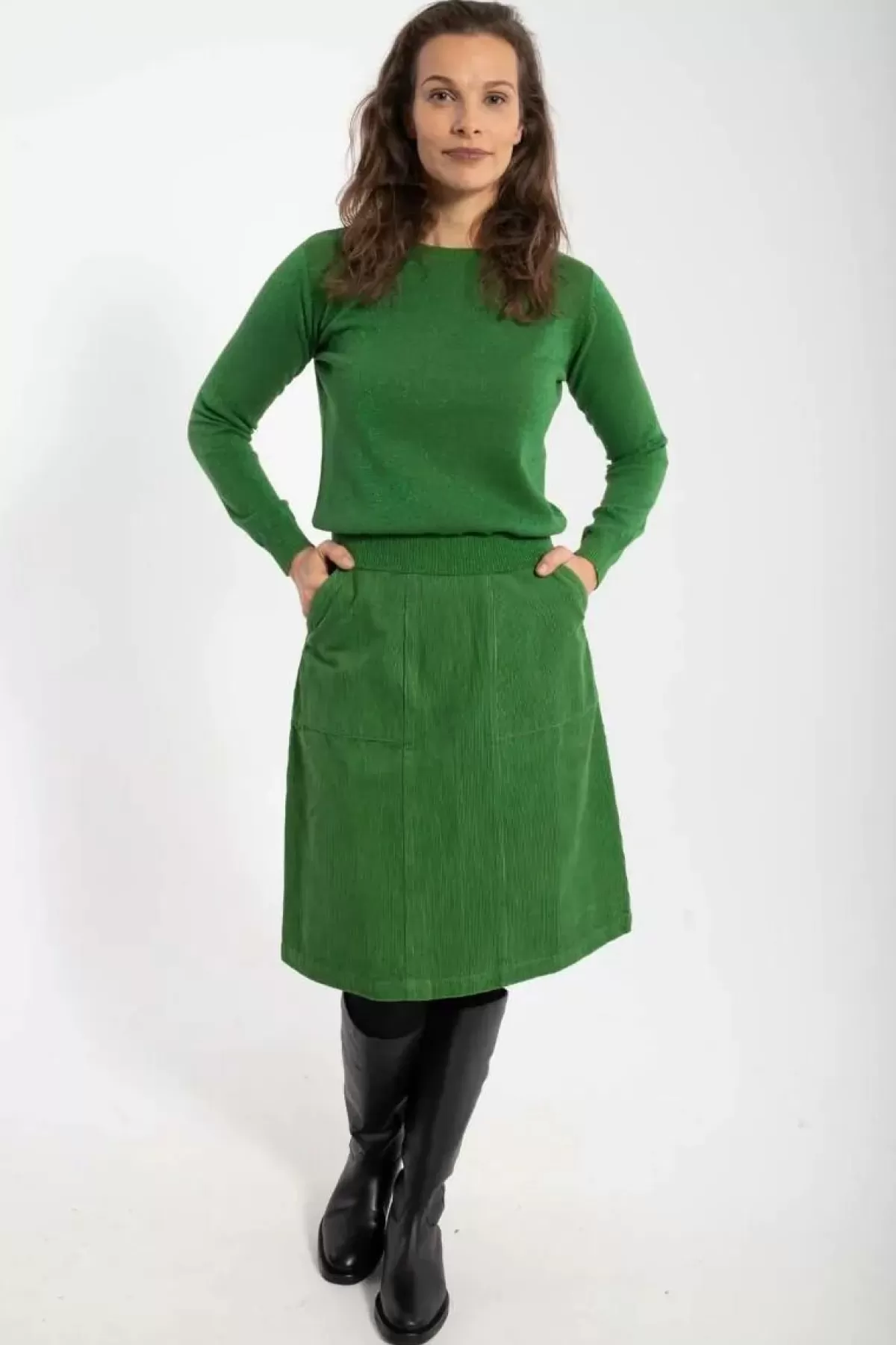 Danefæ Strickwaren>Danepearly Glitter Sweater Fall Jungle W. Green Glitter