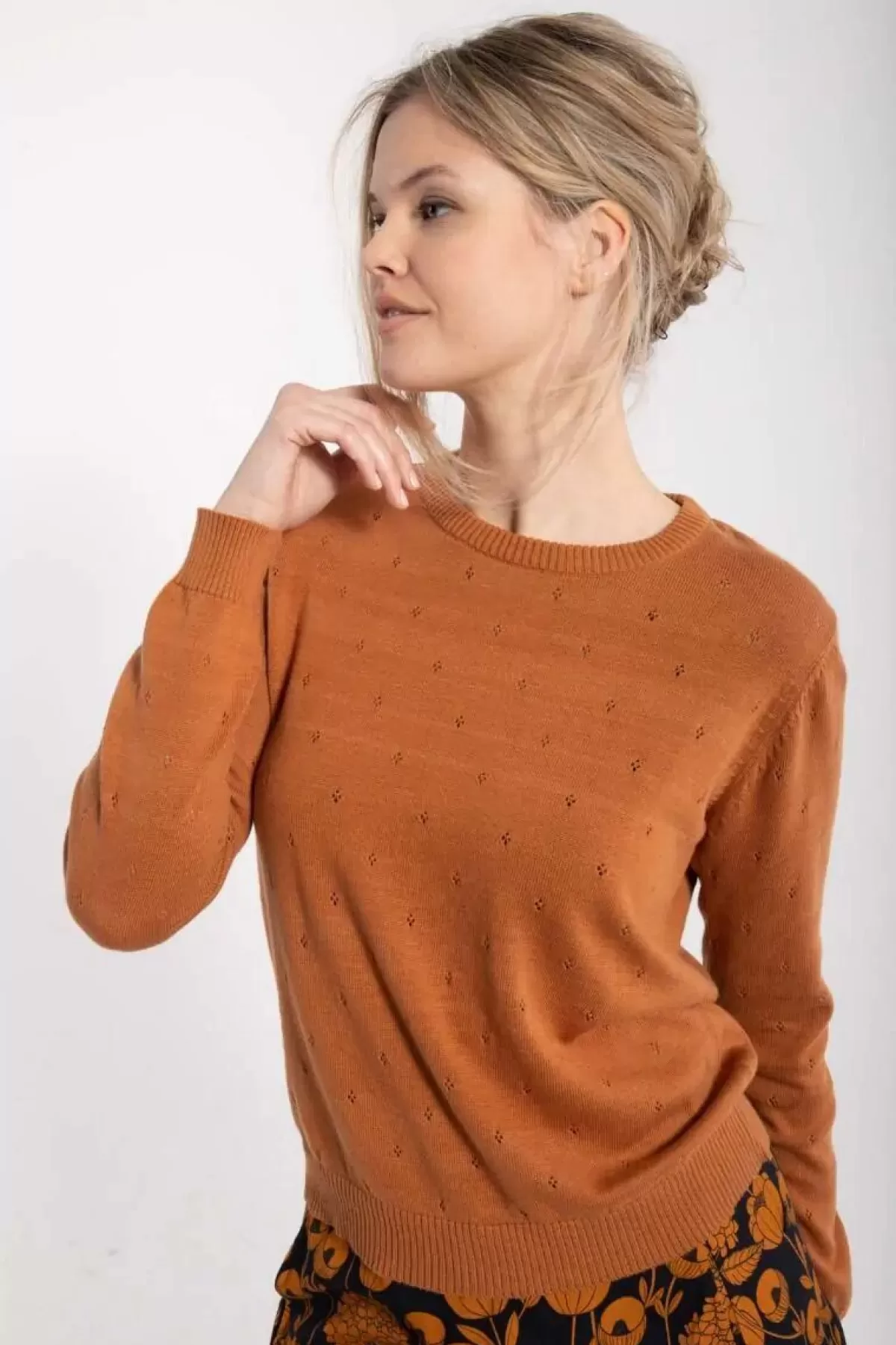 Danefæ Strickwaren>Danepearly Hole Knit Sweater Occer
