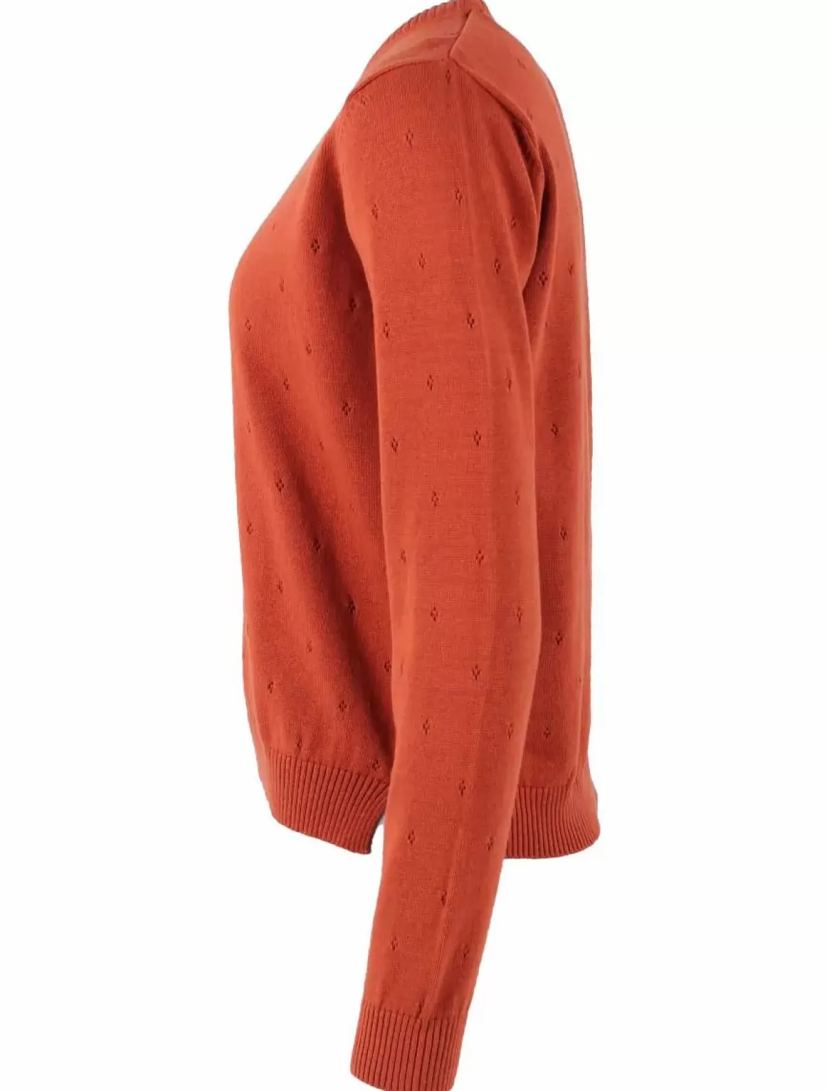Danefæ Strickwaren>Danepearly Hole Knit Sweater Rust