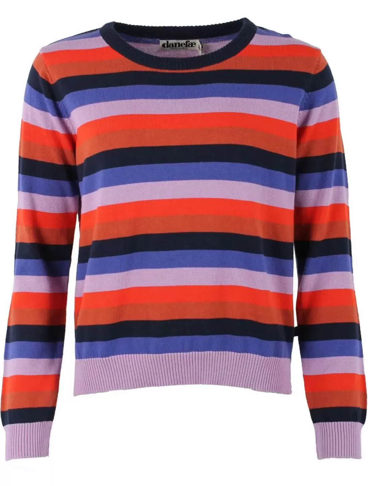 Danefæ Strickwaren>Danepearly Pearl Knit Sweater Dk Navy/Cold Purple/Bright Red
