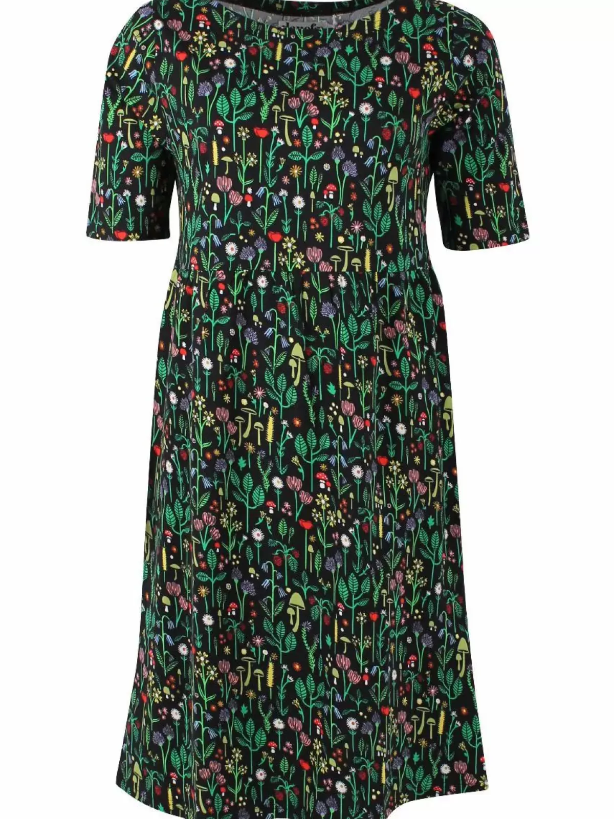 Danefæ Kleider>Danepoppy Dress Black Botanical