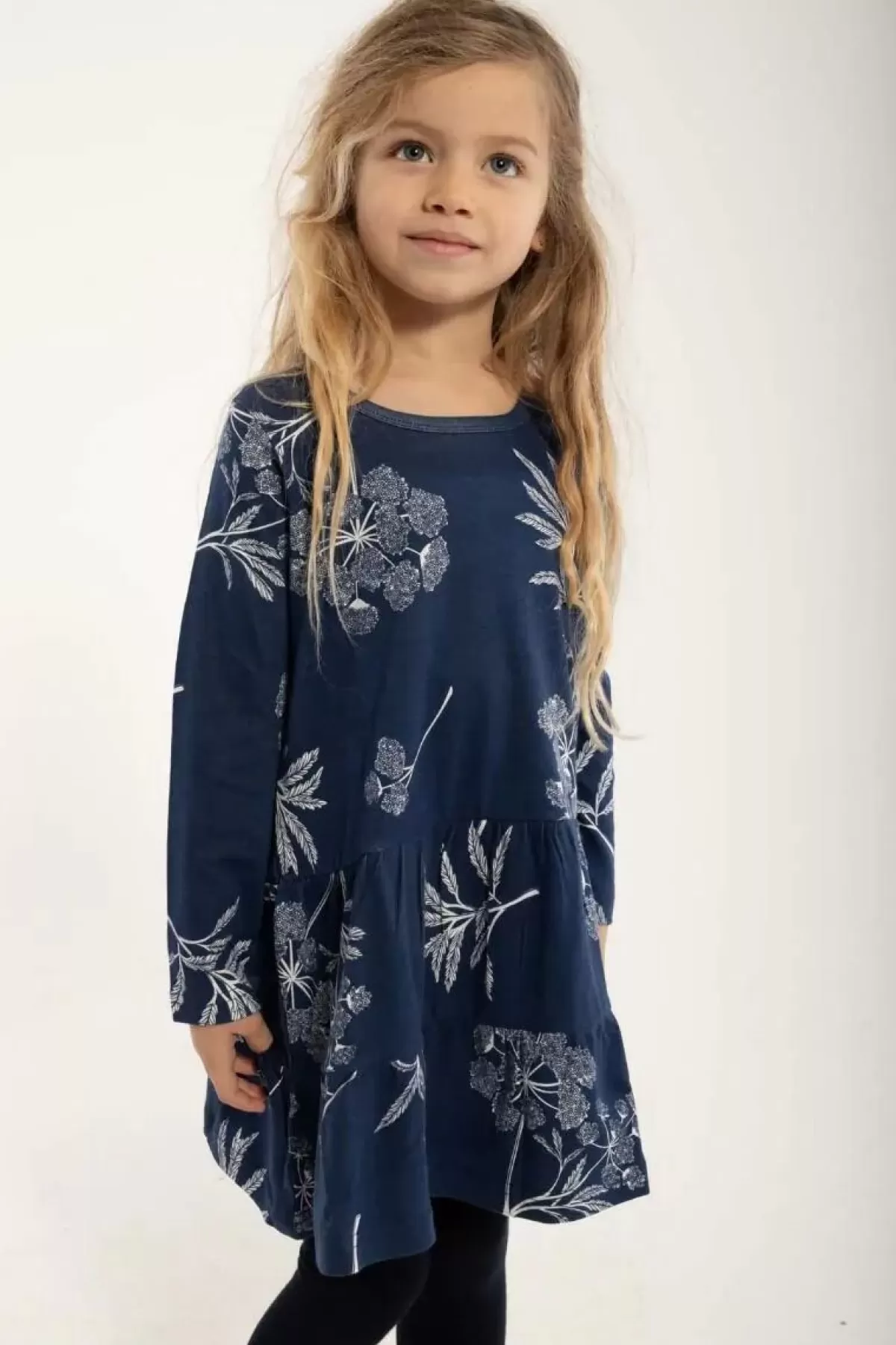 Flash Sale Danepopsicle Viscose Dress Dk Navy/Chalk Hemlock Kinder Kleider