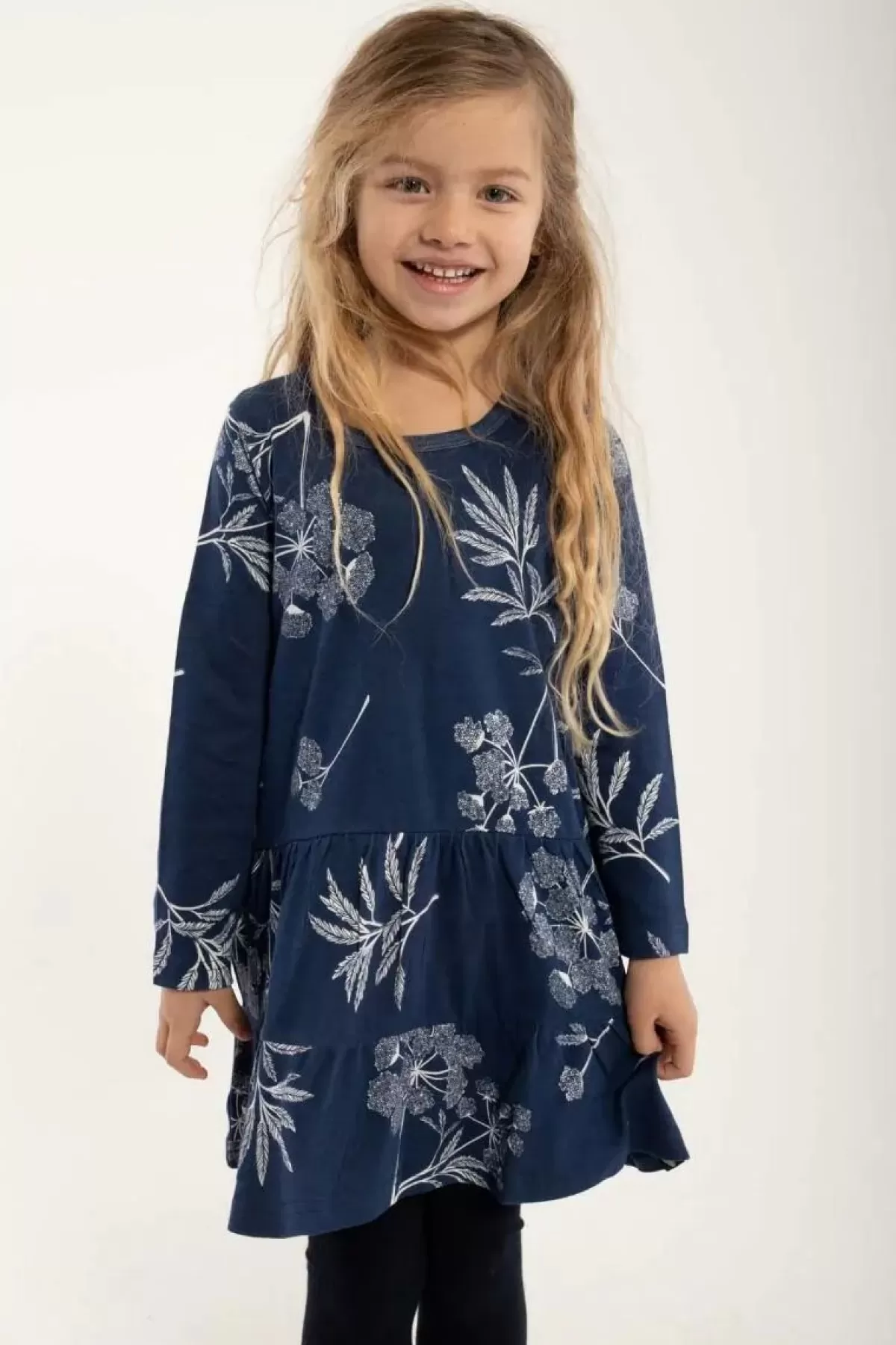 Flash Sale Danepopsicle Viscose Dress Dk Navy/Chalk Hemlock Kinder Kleider