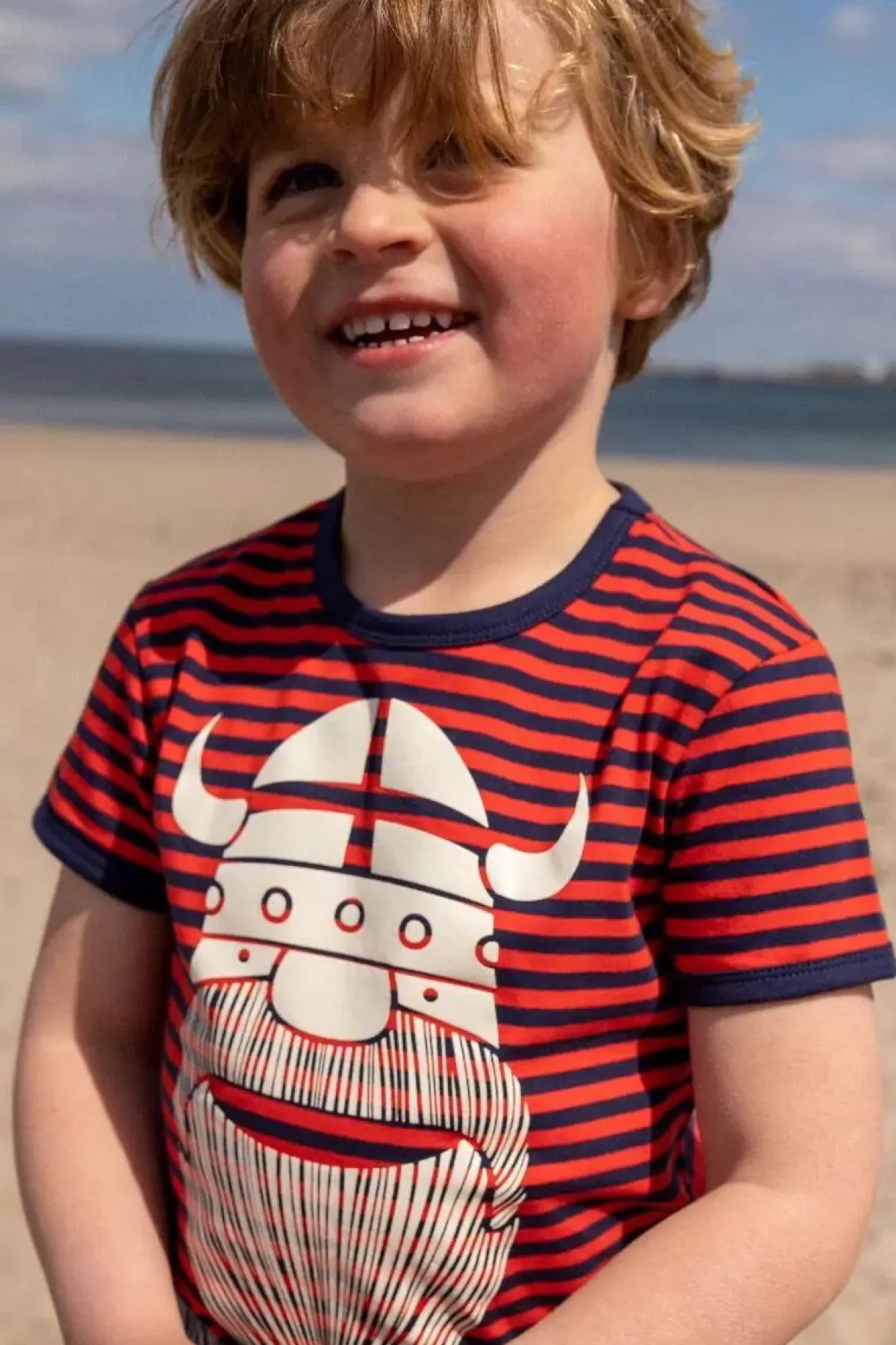 Shop Danerainbow Ringer Navy/Bright Red Erik Kinder T-Shirts