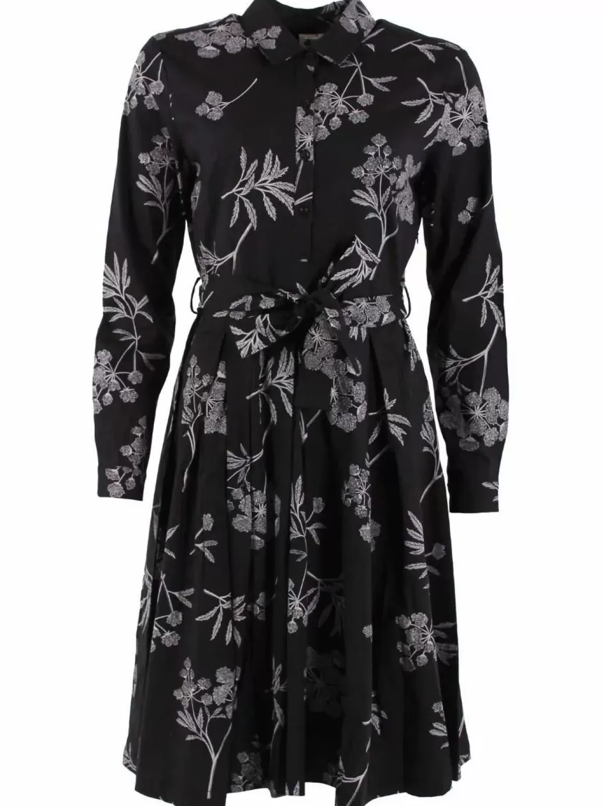 Danefæ Kleider>Daneribe Poplin Dress Black/Chalk Hemlock