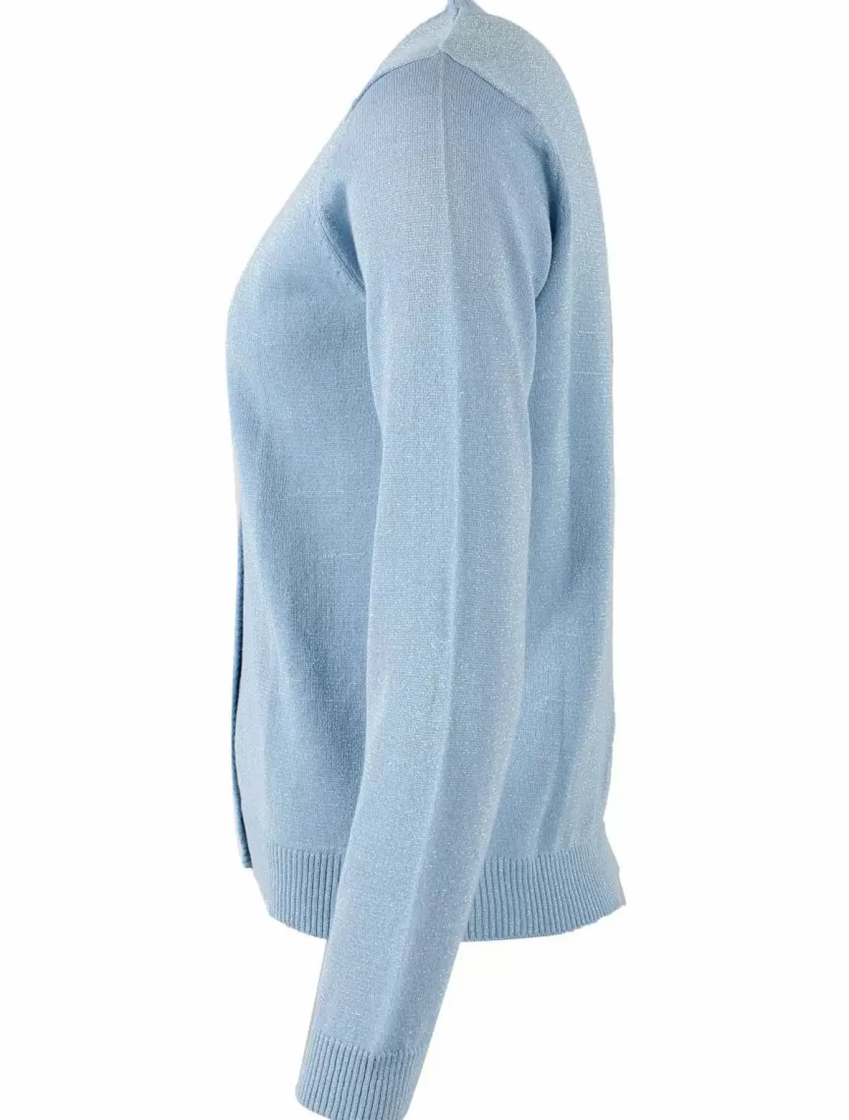 Danefæ Cardigan>Danesaga Glitter Cardigan Light Blue Glitter