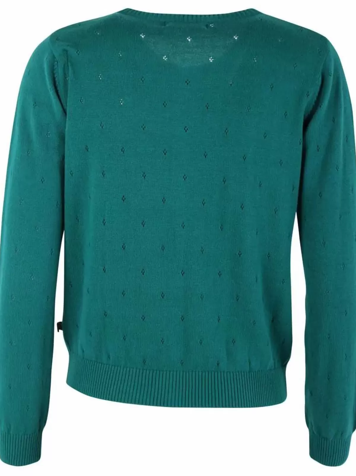 Danefæ Cardigan>Danesaga Hole Knit Cardigan Duck Green