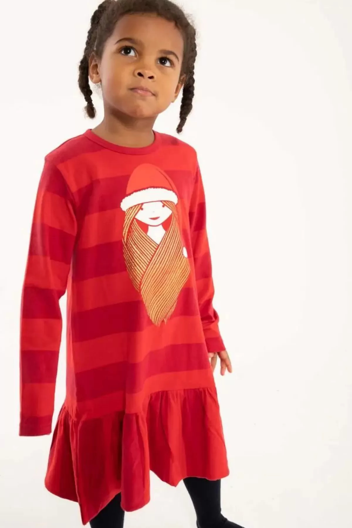 Online Daneseahorse Dress Dk Red/Red Missnisse Kinder Kleider