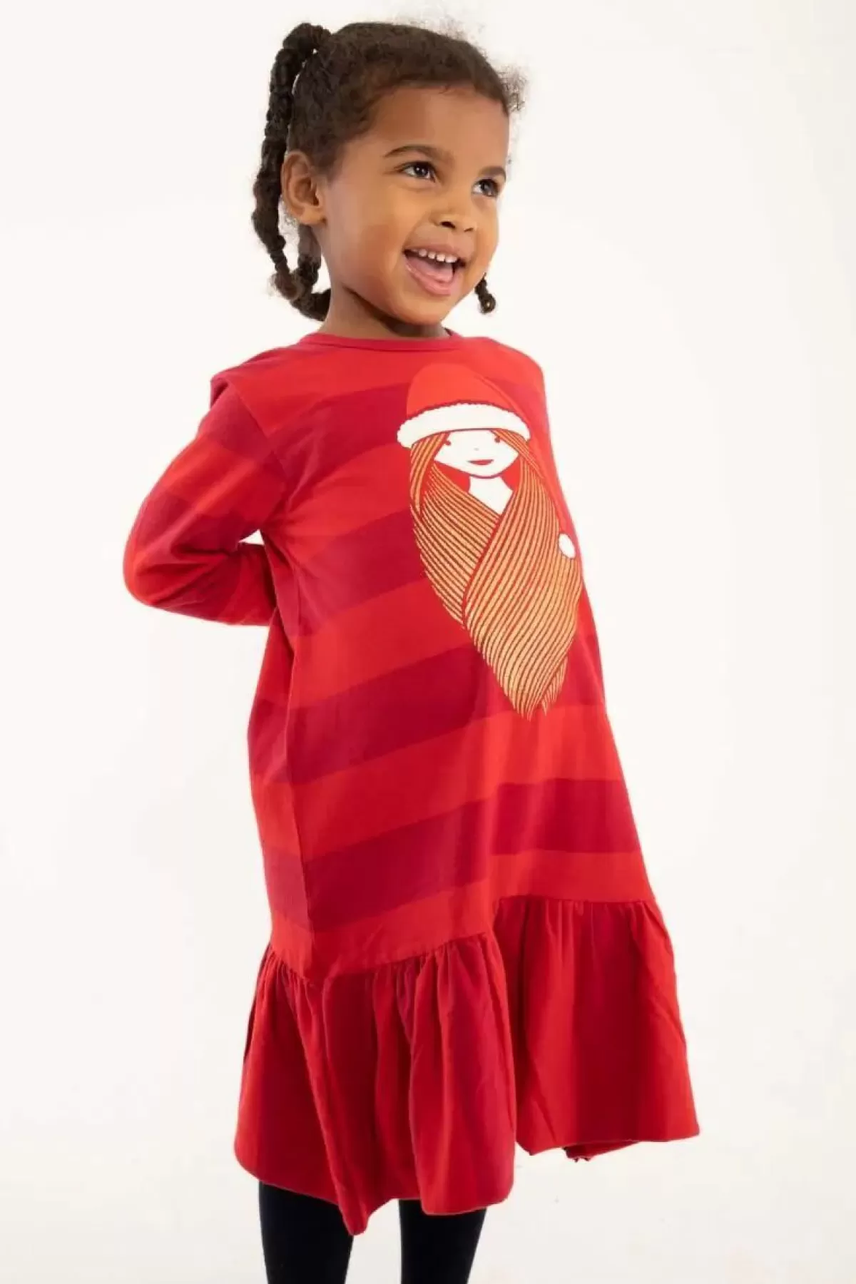 Online Daneseahorse Dress Dk Red/Red Missnisse Kinder Kleider