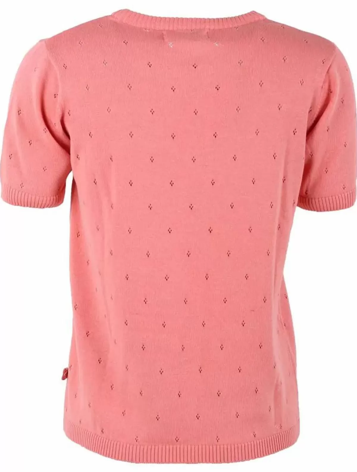 Danefæ T-Shirts>Danesilver Hole Knit Tee Coral