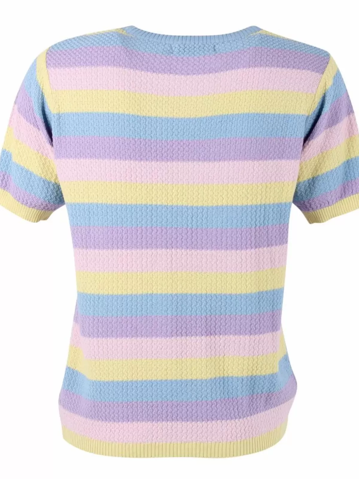 Danefæ Strickwaren>Danesilver Pearl Knit Sweater Tee Lt Blue/Lt Lilac/Pale Yellow