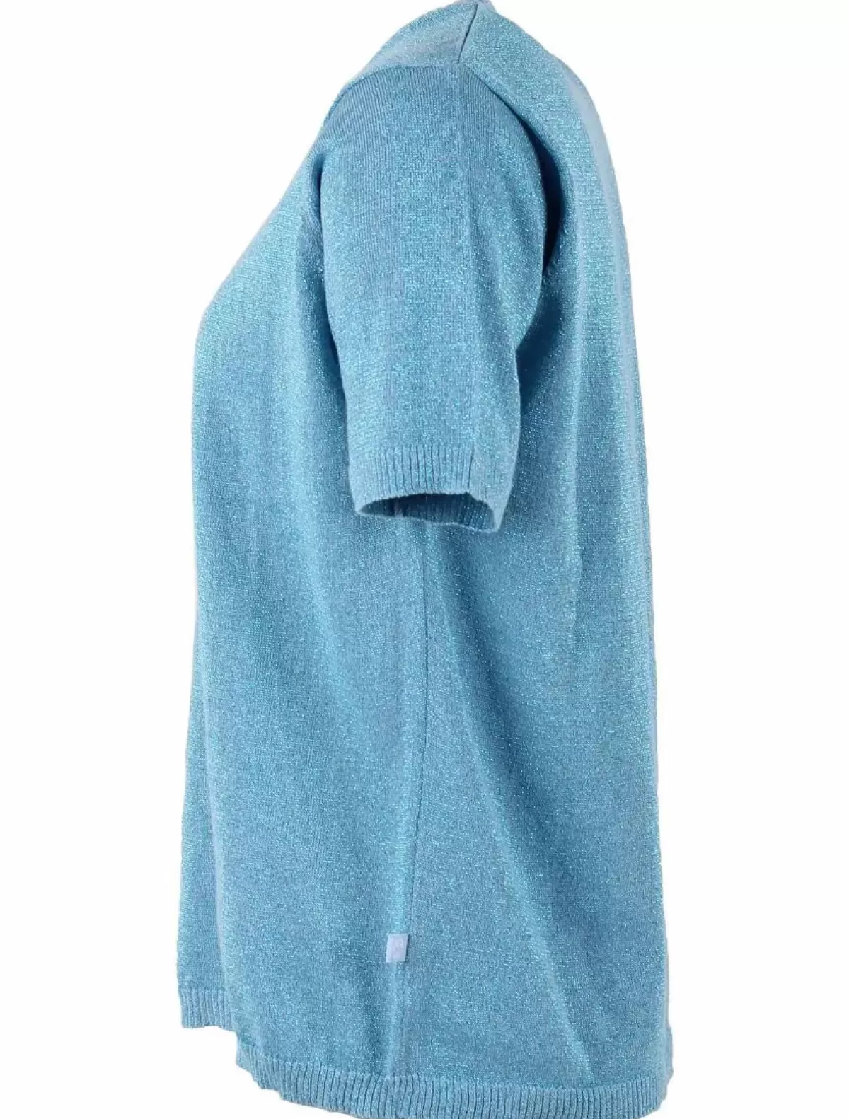 Danefæ Strickwaren>Danesilver Sweater Glitter Tee Light Blue Glitter
