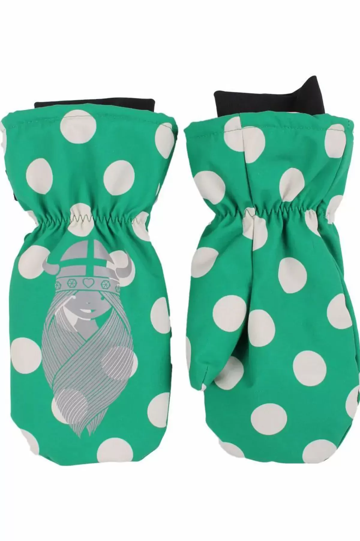 Fashion Danesnowball Mittens Green/Chalk Dots Baby Mützen Und Handschuhe