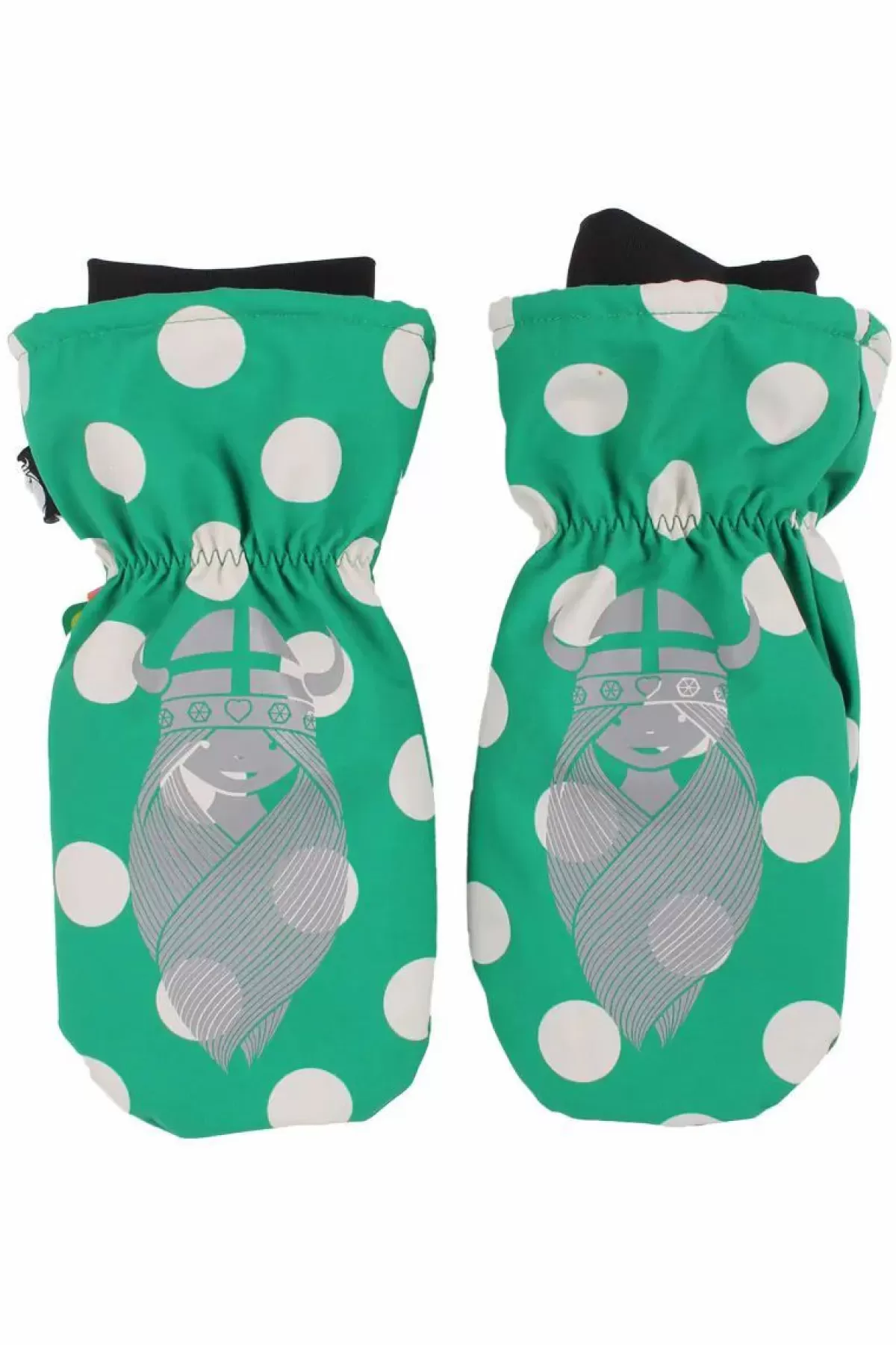 Fashion Danesnowball Mittens Green/Chalk Dots Baby Mützen Und Handschuhe