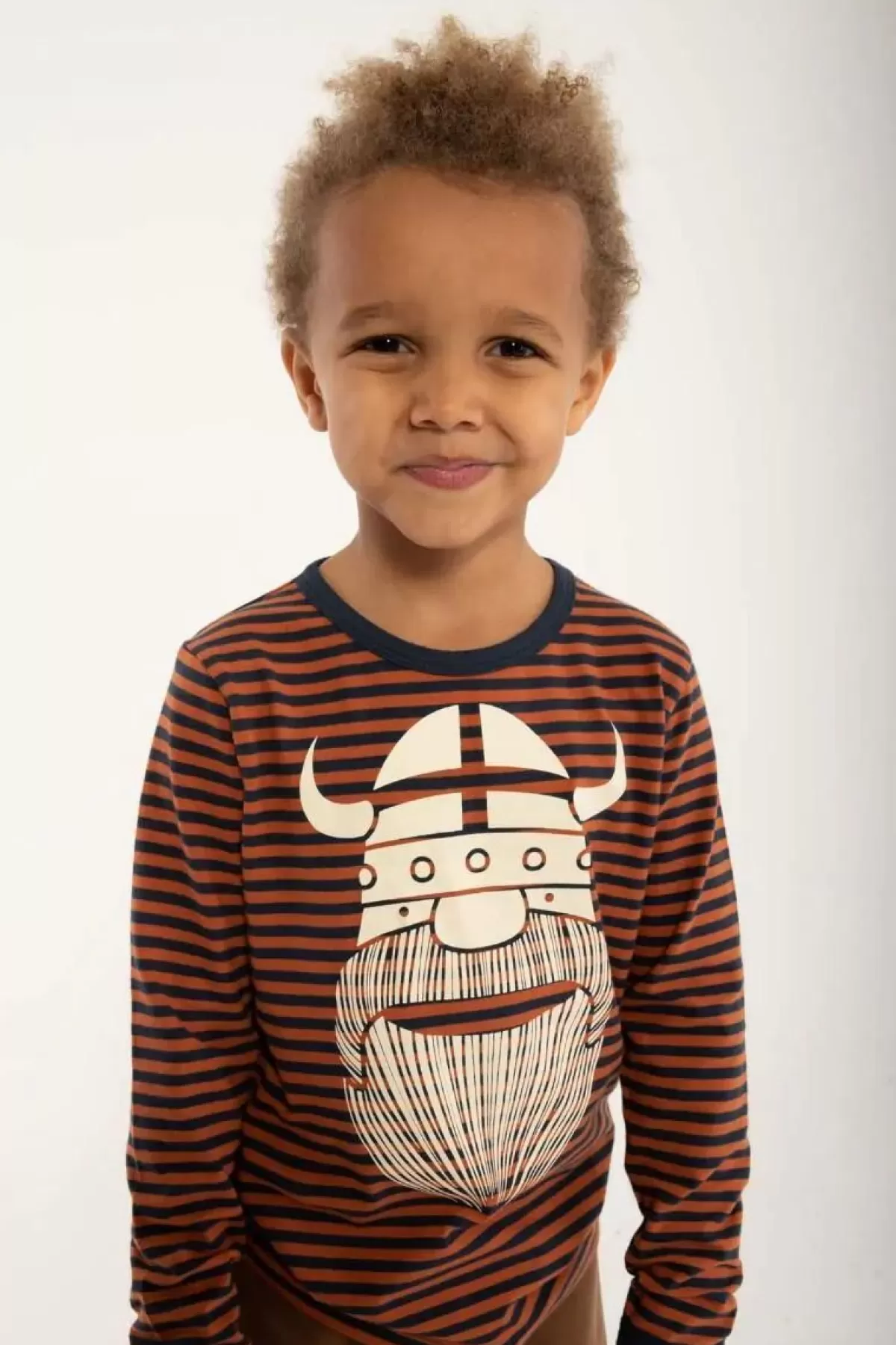 Hot Danesophus Tee Dk Navy/Brick Erik Kinder Hemden Und Shirts