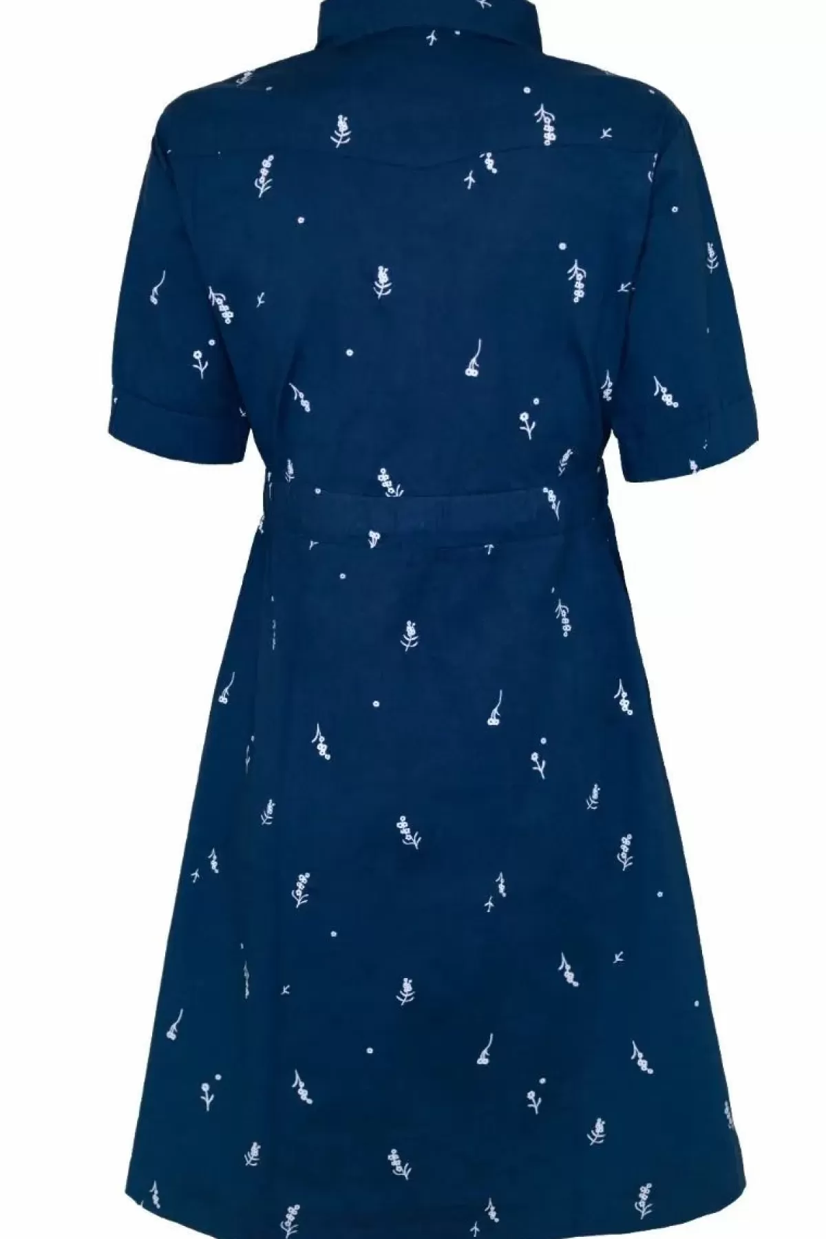 Danefæ Kleider>Danesusanne Poplin Dress Dusty Navy Markblomst