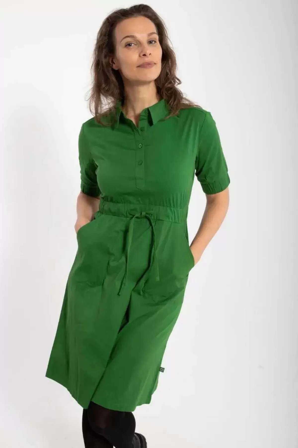 Danefæ Kleider>Danesusanne Poplin Dress Warm Khaki