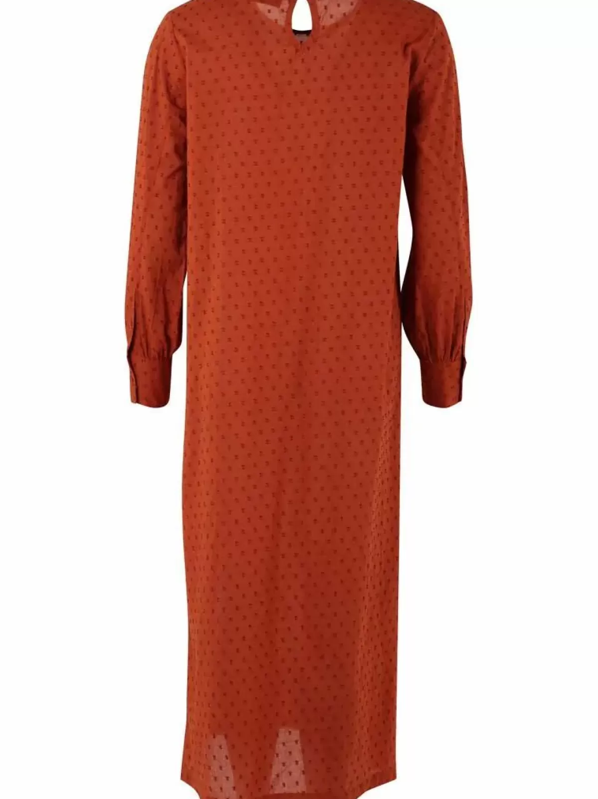 Danefæ Kleider>Danetilda Cotton Dot Dress Rust