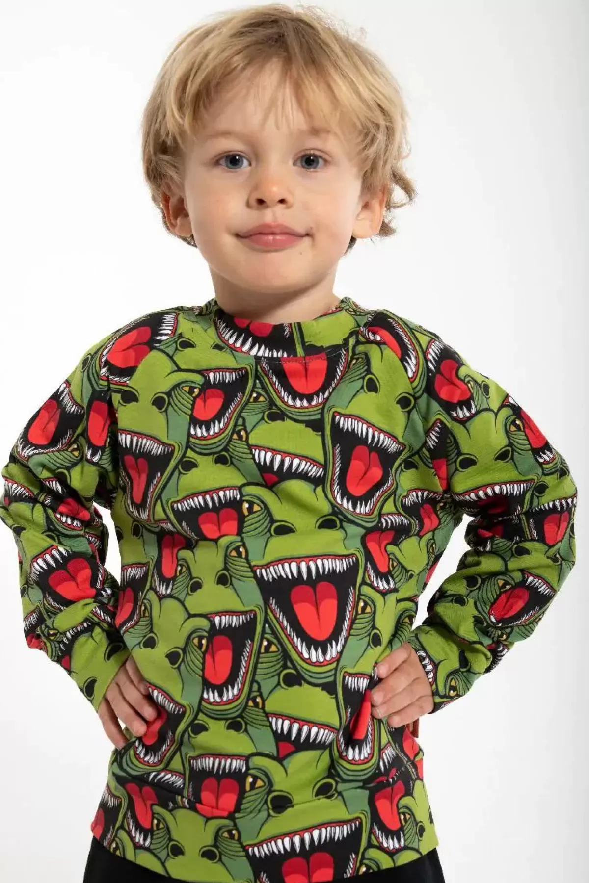Outlet Dyrbellow Sweat Aop/Strib Army T-Rex Kinder Sweatshirts