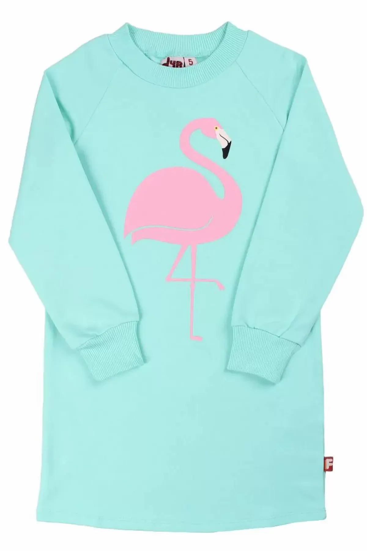 Flash Sale Dyrfurry Sweat Dress Fresh Mint Flamingo Kinder Kleider