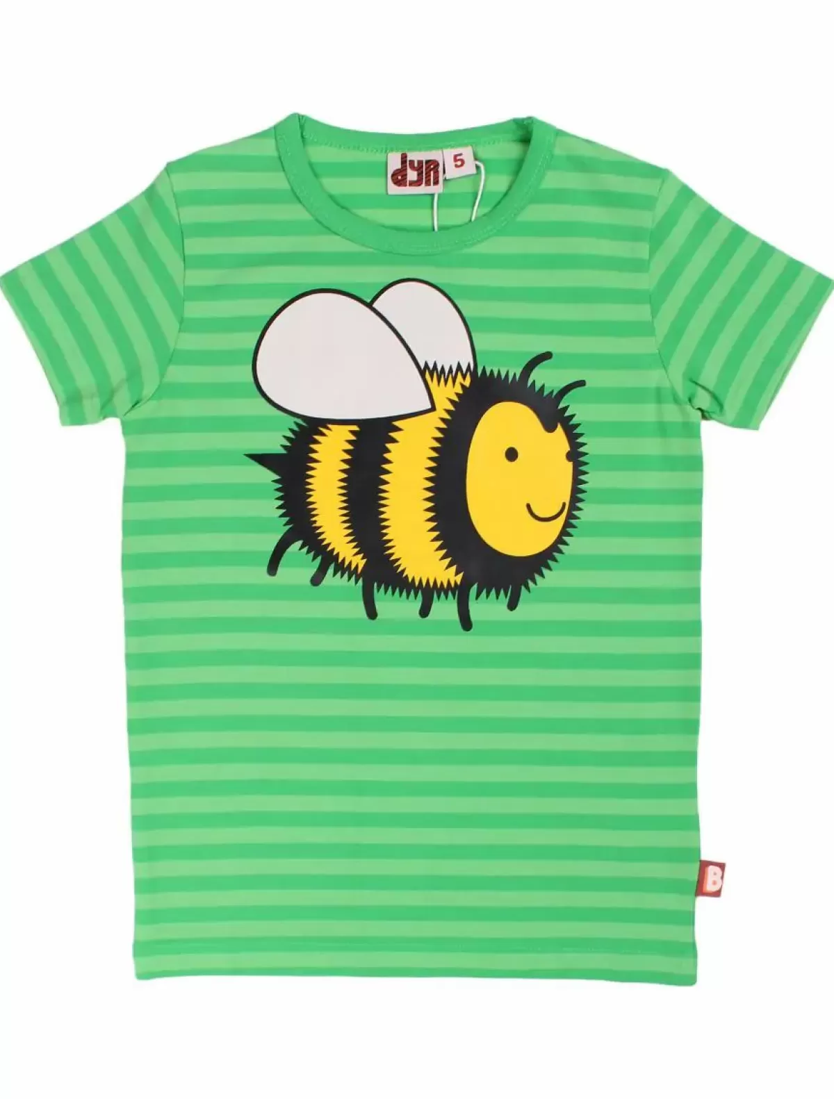Flash Sale Dyrgrowl Tee Aop/Strib Spring Green/Bright Green Bi Kinder T-Shirts