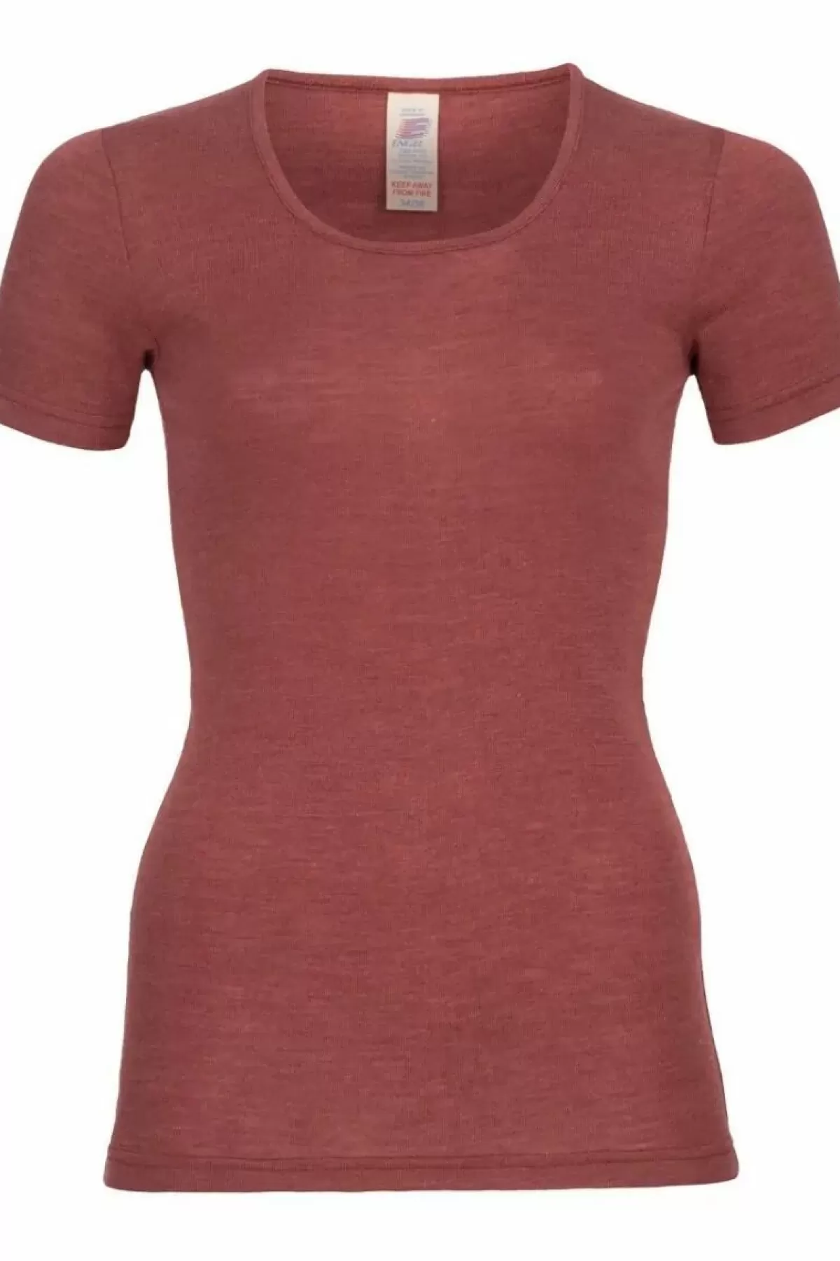 Danefæ T-Shirts>Engel Wool Natur Ladies Shirt Ss Copper