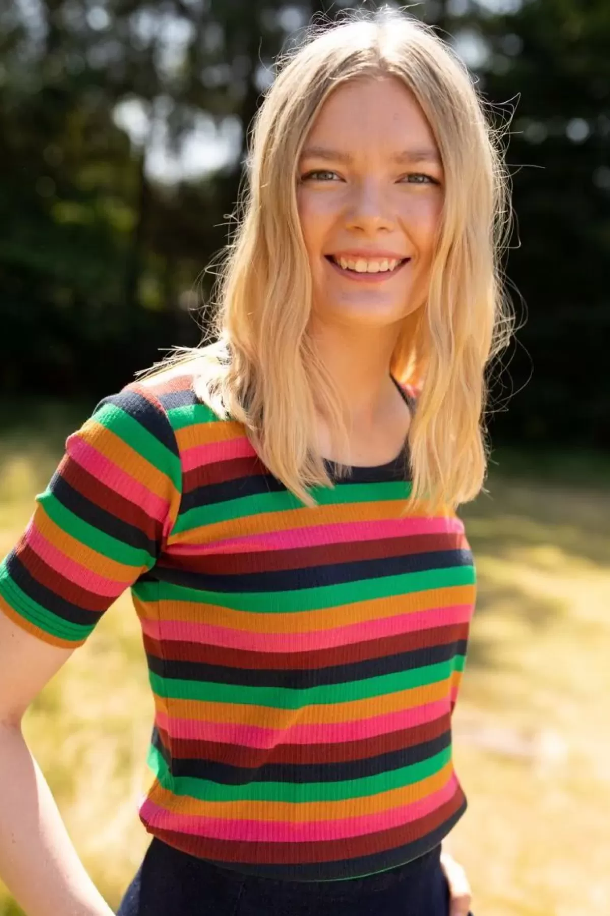 Danefæ T-Shirts>Ess - Danefriend Tee Tonic Stripe