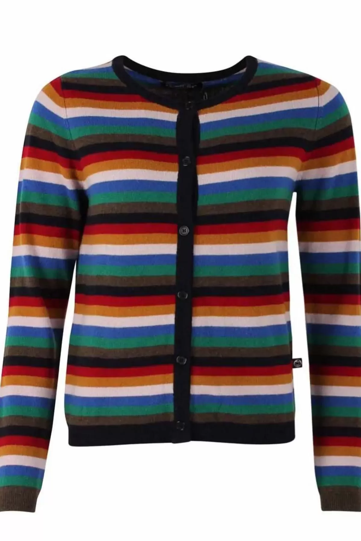 Danefæ Cardigan>Ess - Forget Me Not Merino Cardigan Royal Stripe
