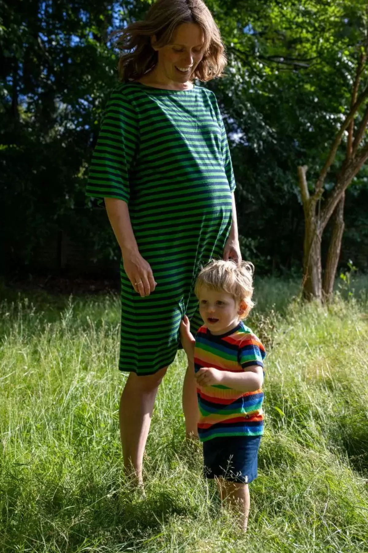 Danefæ Kleider>Ess - Sukker Dress Fall Jungle/Dk Navy