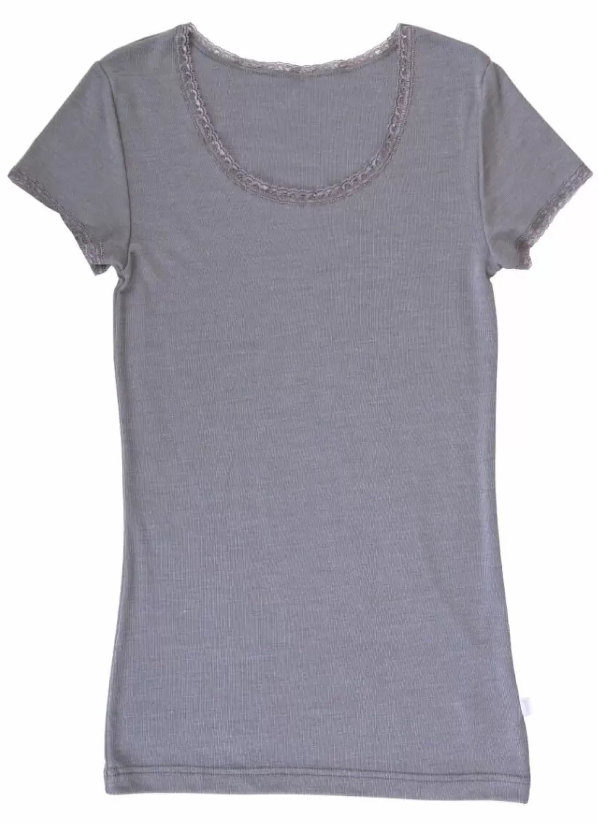 Danefæ T-Shirts>Joha T-Shirt Victoria Wool/Silk Grey