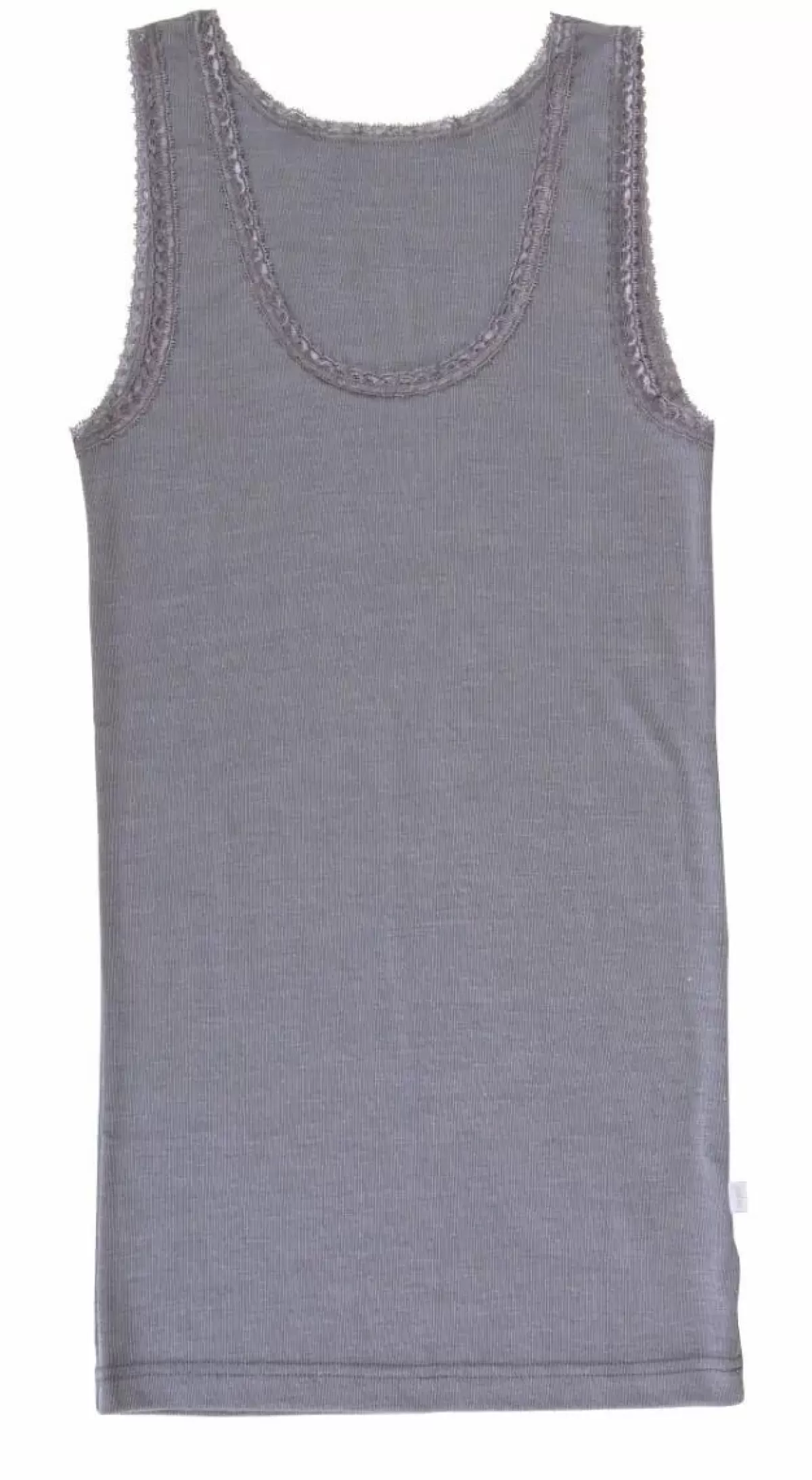 Danefæ Tops>Joha Undershirt Victoria Wool/Silk Grey