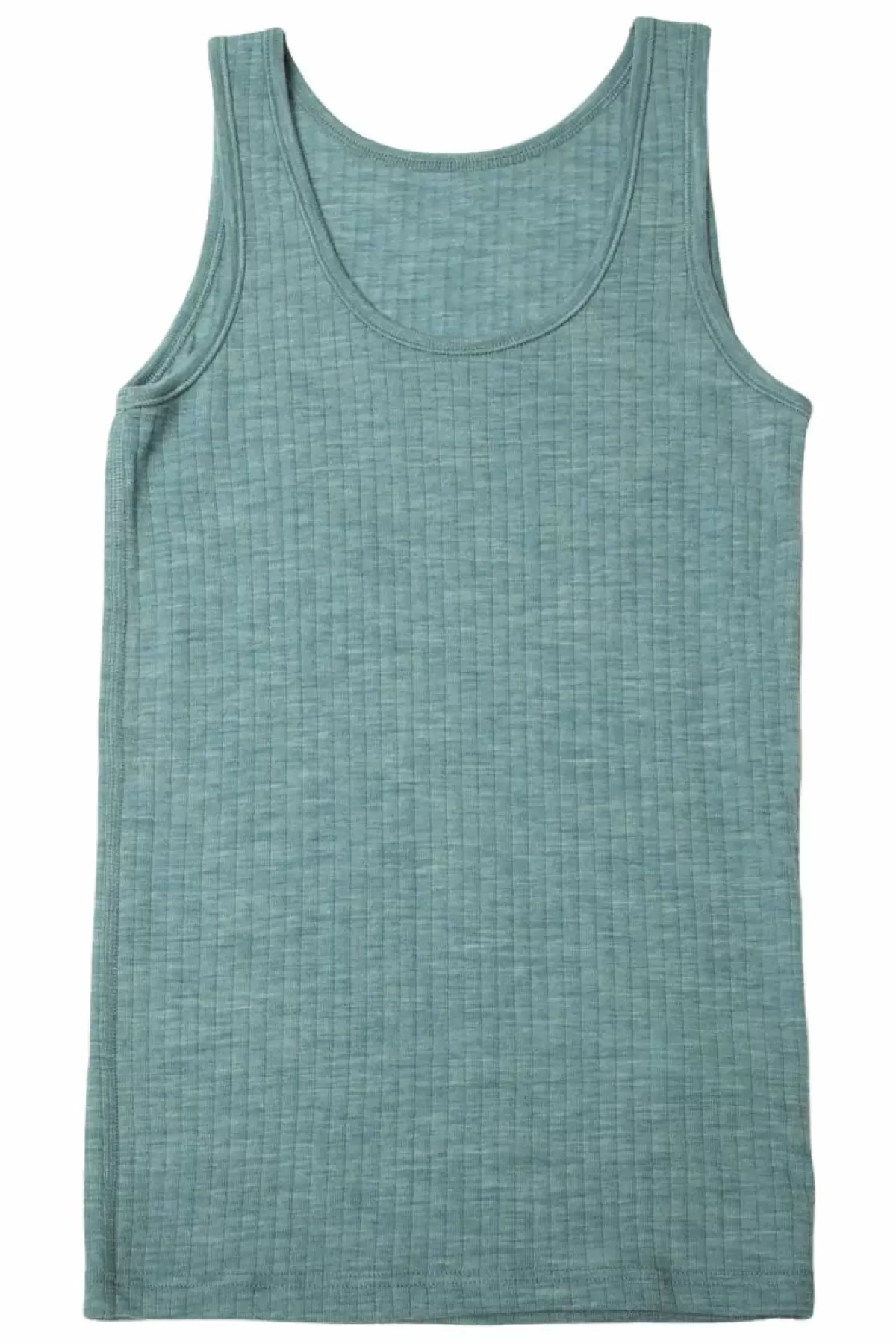 Danefæ Tops>Joha Wool Undershirt Aqua Melange