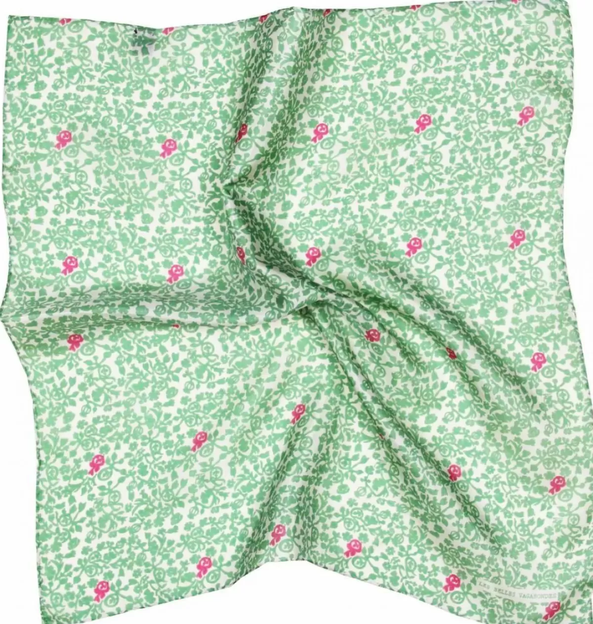 Danefæ Schals>Les Belles Vagabondes Mini Silk Scarf Lobelia Khaki